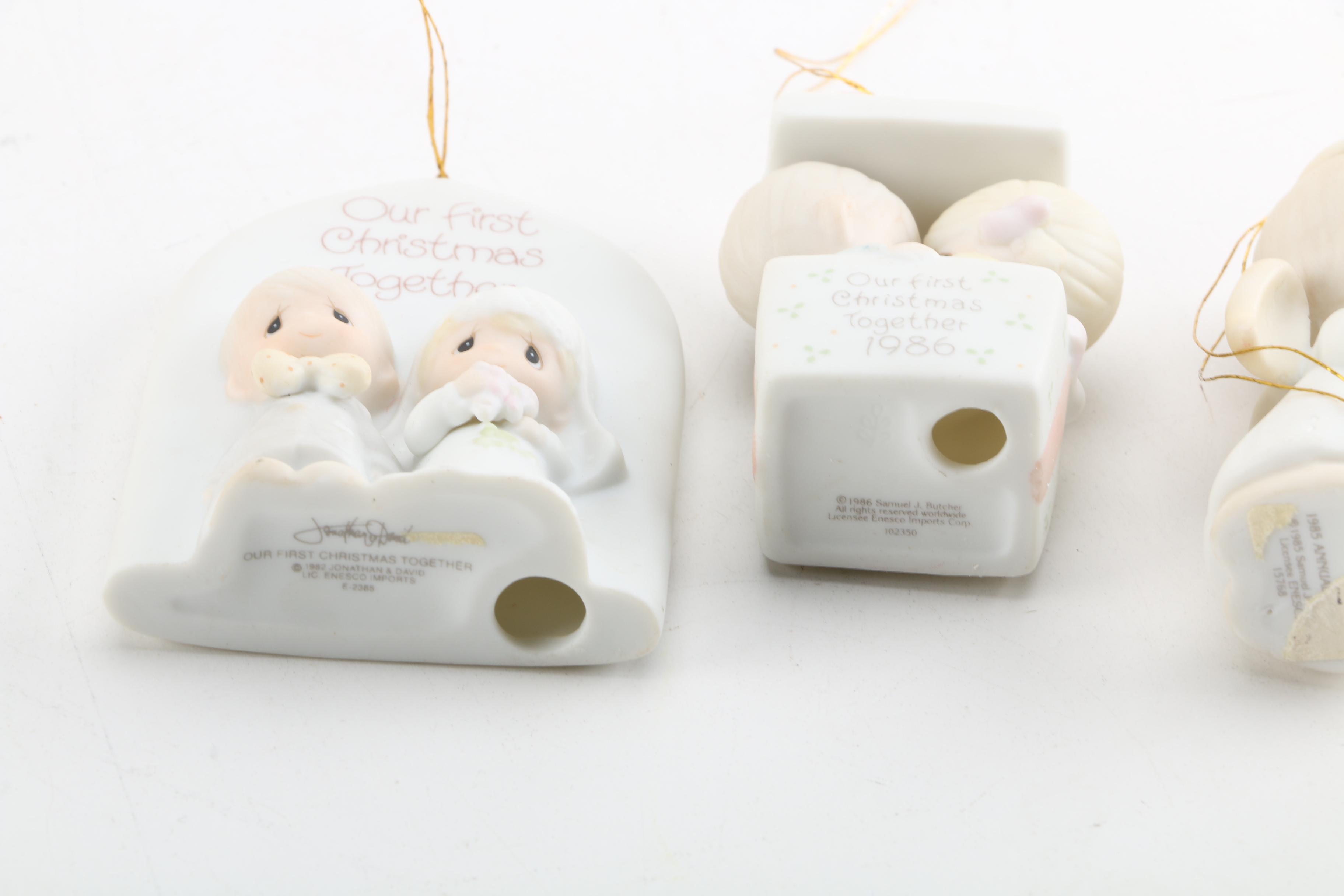 Vintage "Precious Moments" and Ballerina Ornaments