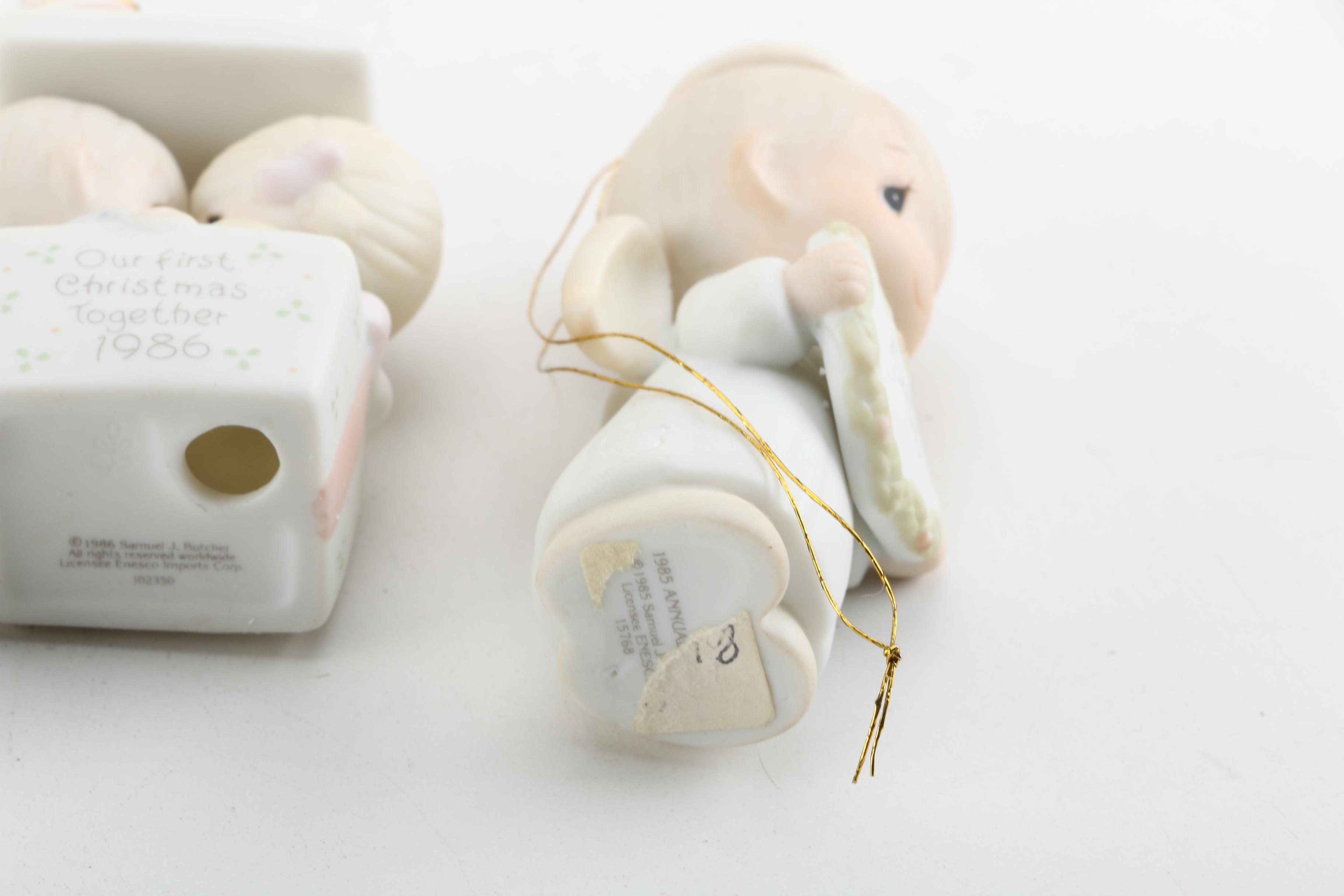 Vintage "Precious Moments" and Ballerina Ornaments