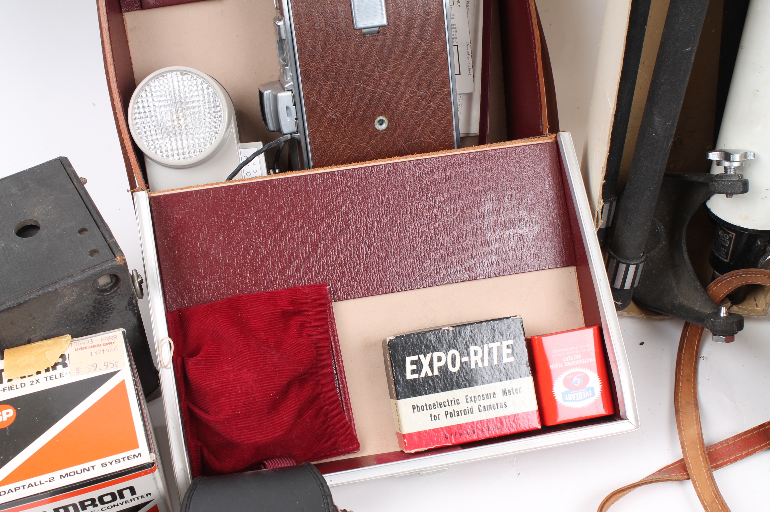 Polaroid and Yashica Cameras and Tasco Telescope