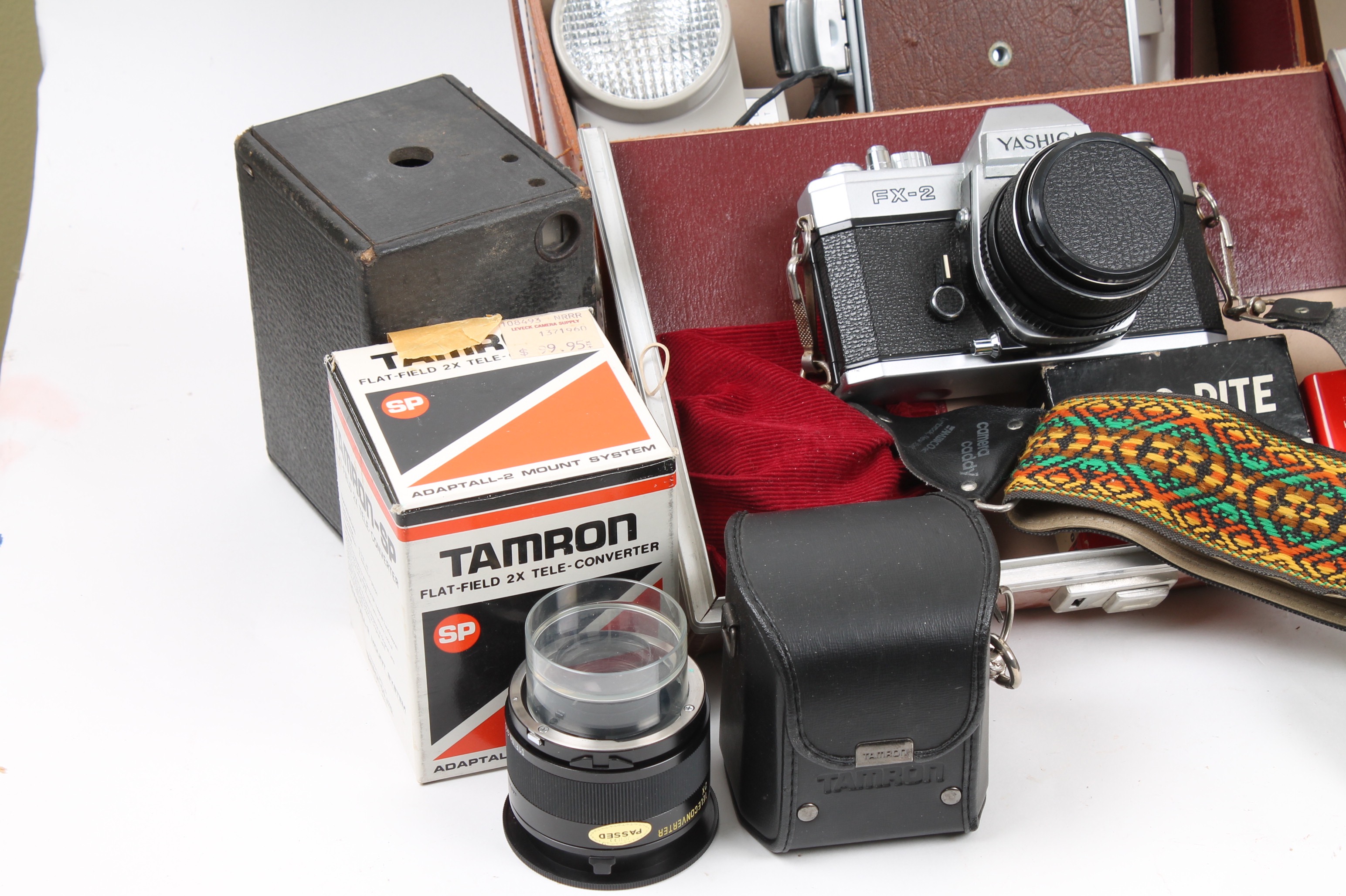 Polaroid and Yashica Cameras and Tasco Telescope