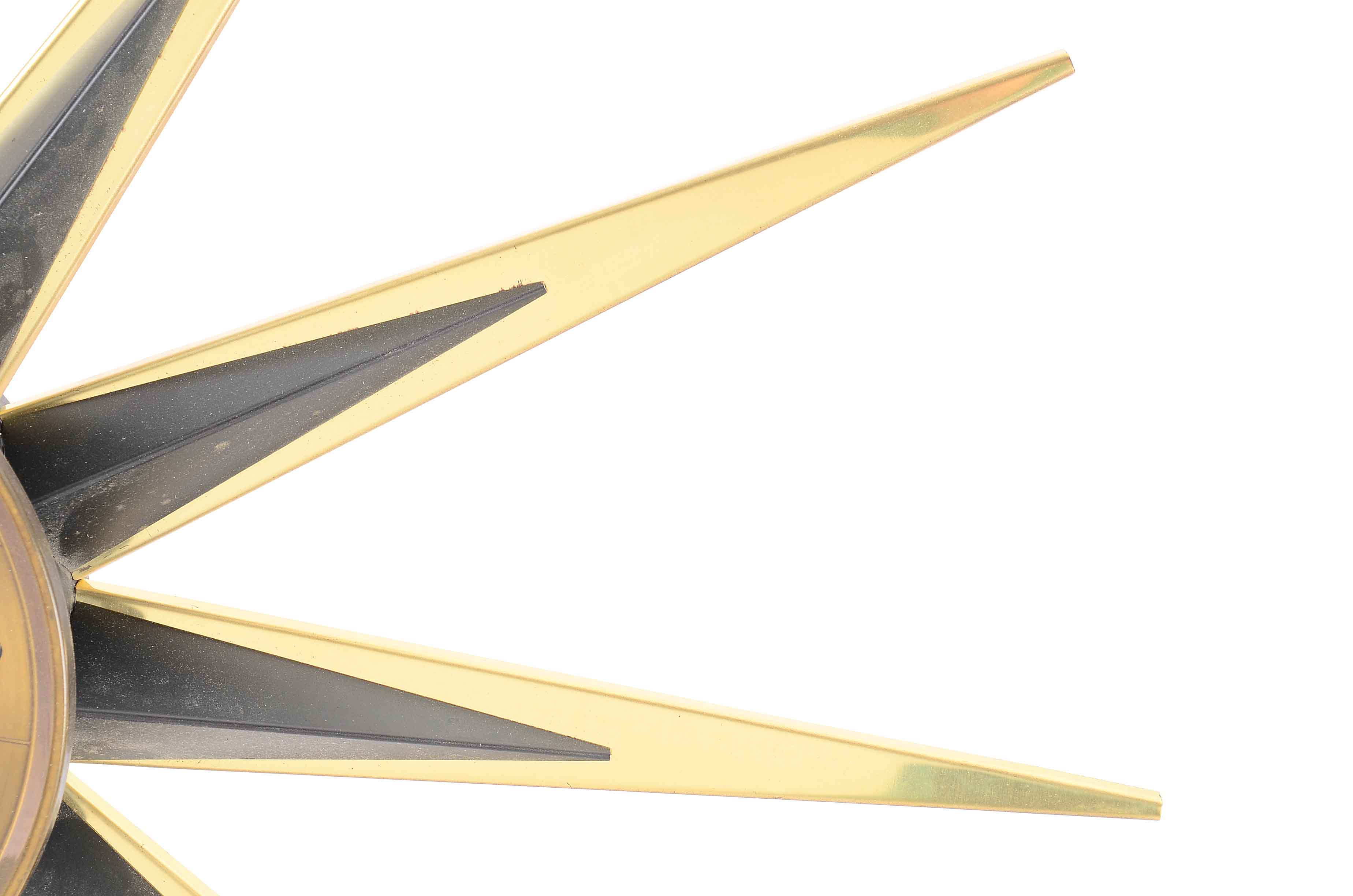 Mid Century Modern Sunburst Clock by Elgin