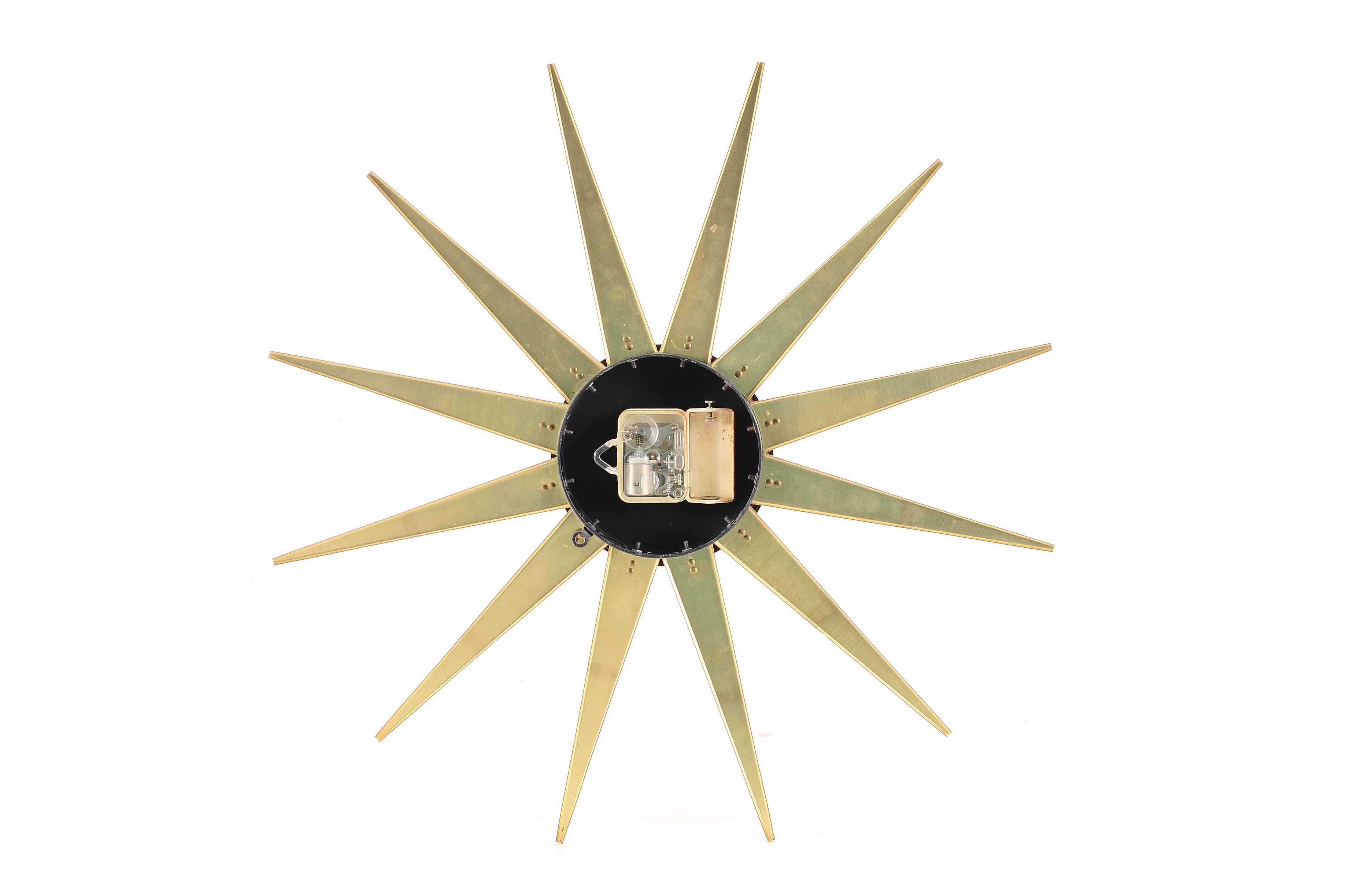 Mid Century Modern Sunburst Clock by Elgin