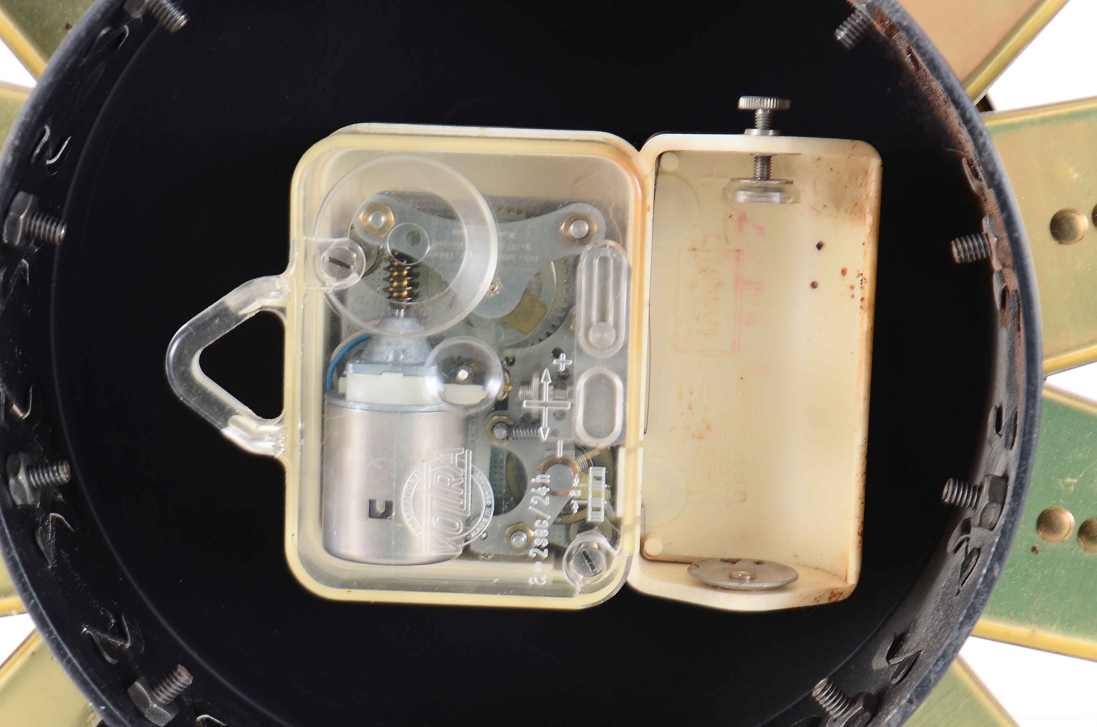 Mid Century Modern Sunburst Clock by Elgin