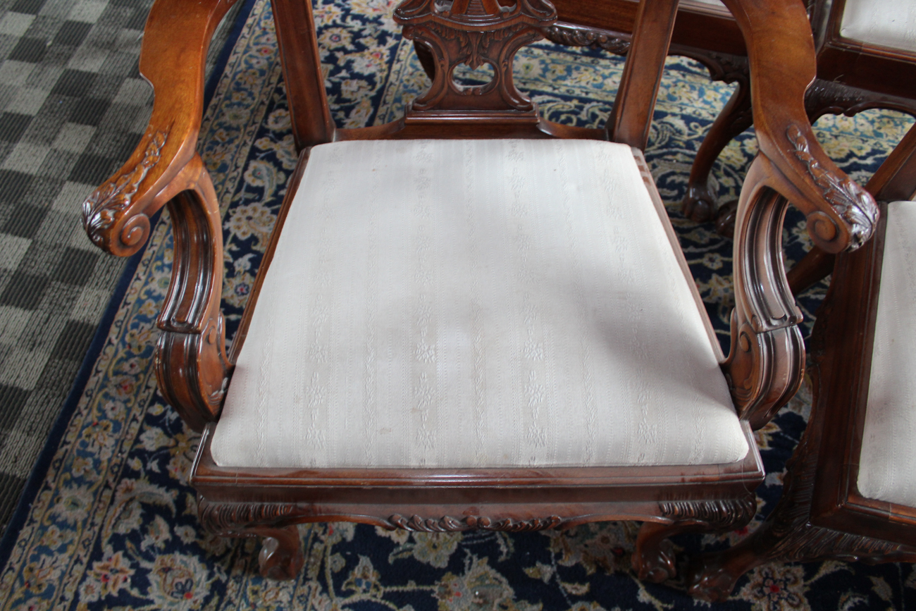 Set of Eight Chippendale Style Dining Chairs