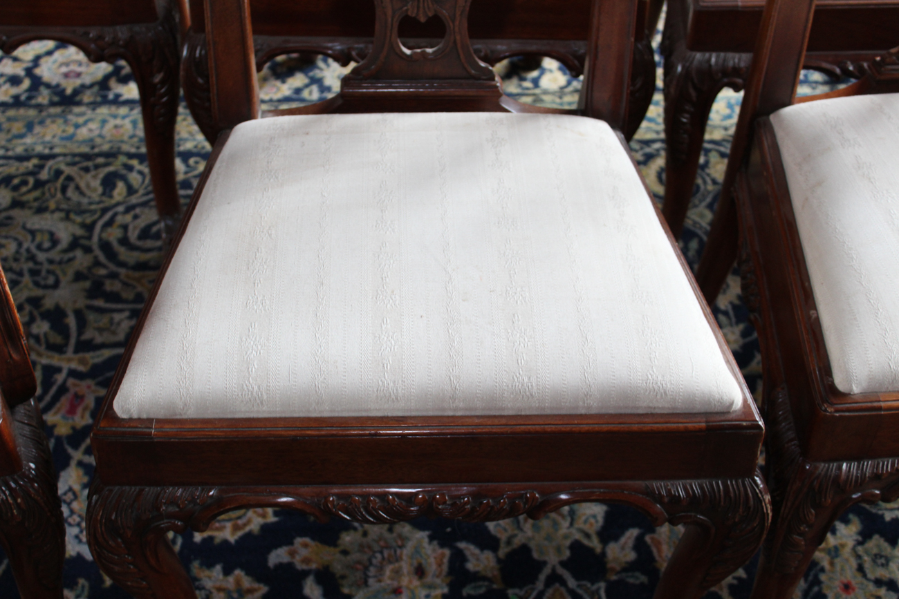 Set of Eight Chippendale Style Dining Chairs