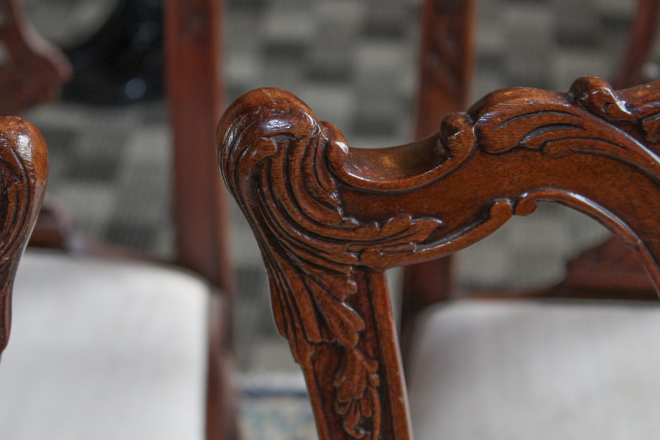 Set of Eight Chippendale Style Dining Chairs
