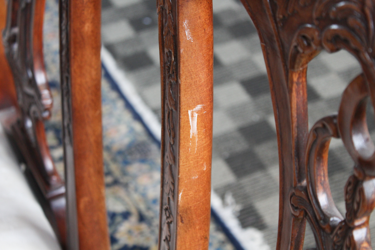 Set of Eight Chippendale Style Dining Chairs