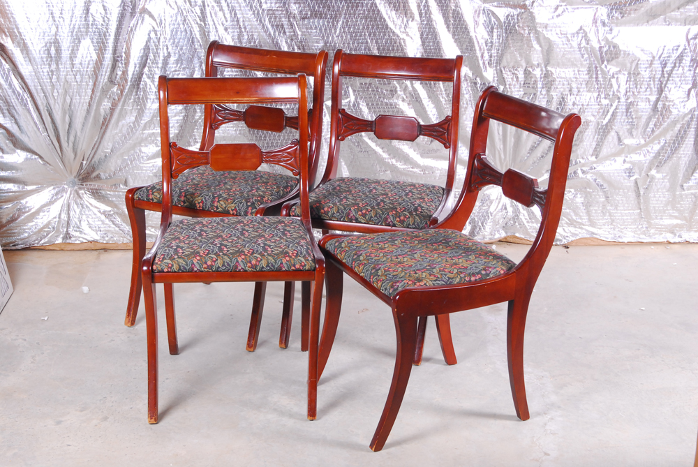 Set of Vintage Duncan Phyfe Style Dining Chairs by Drexel