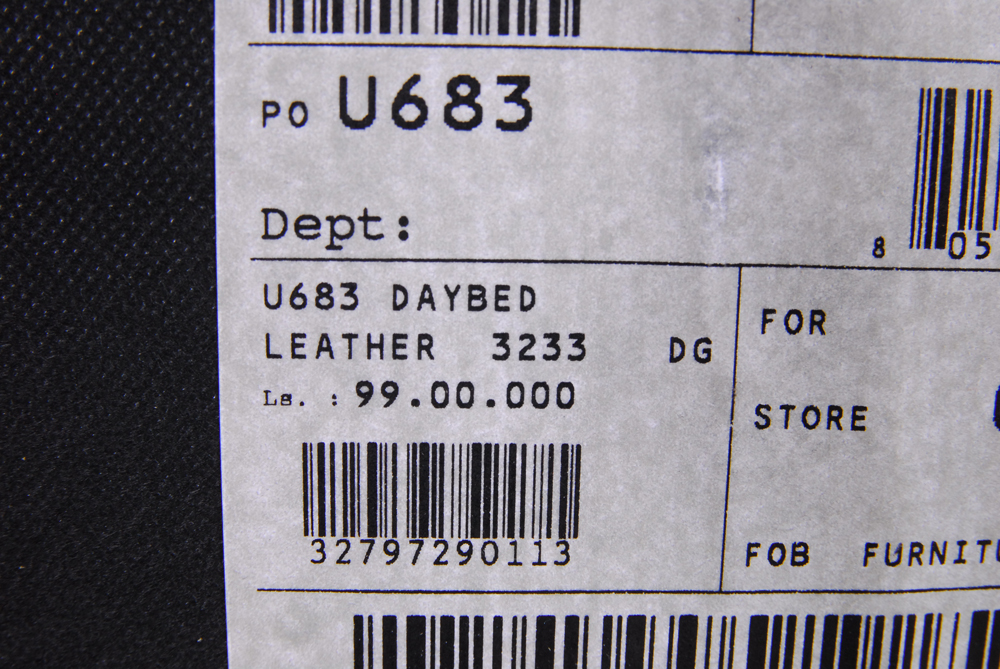 Italian Red Leather Daybed by Chateau d'Ax