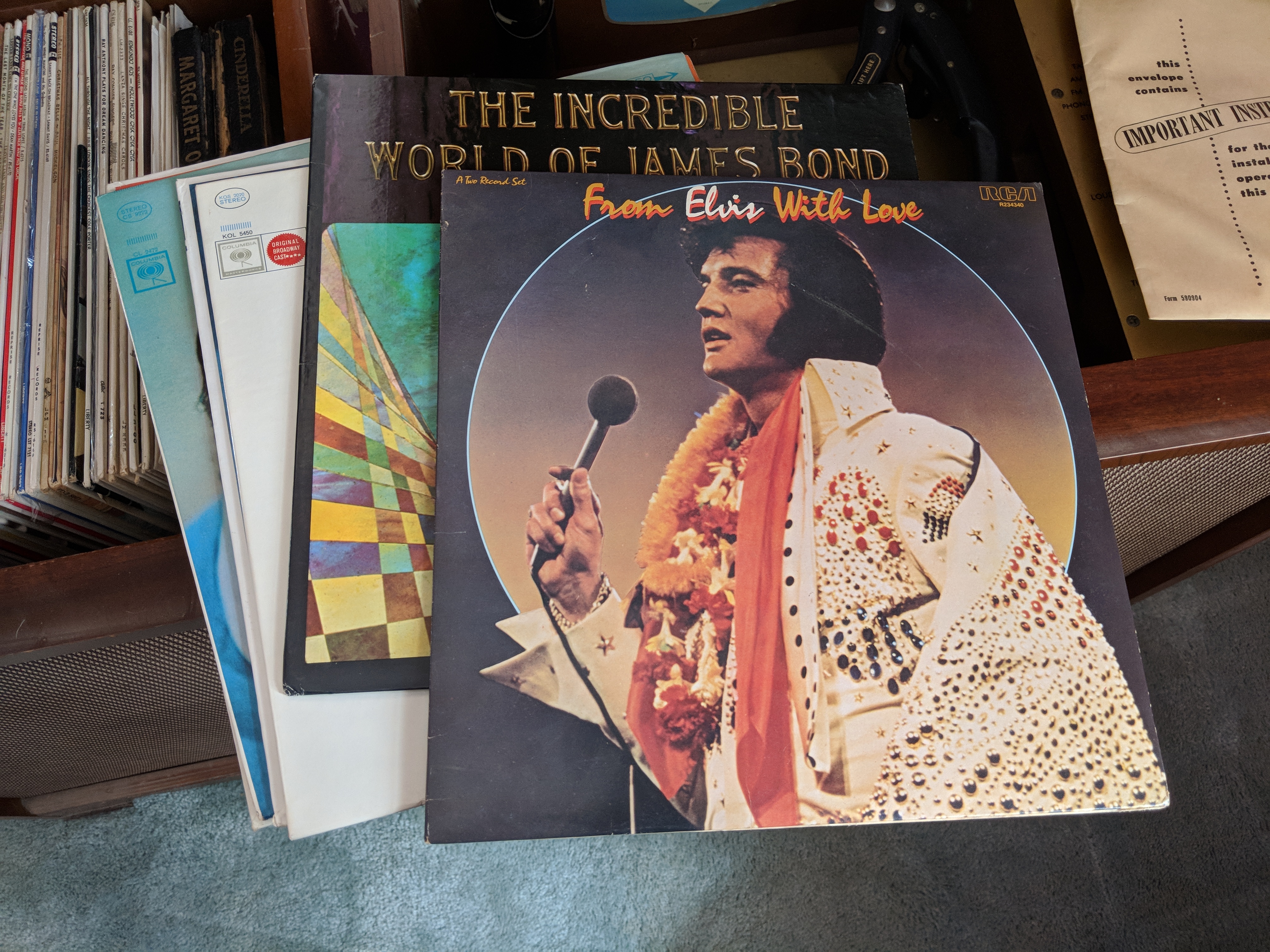 Magnigicant Magnavox Stereophonic High Fidelity Console and Record Collection