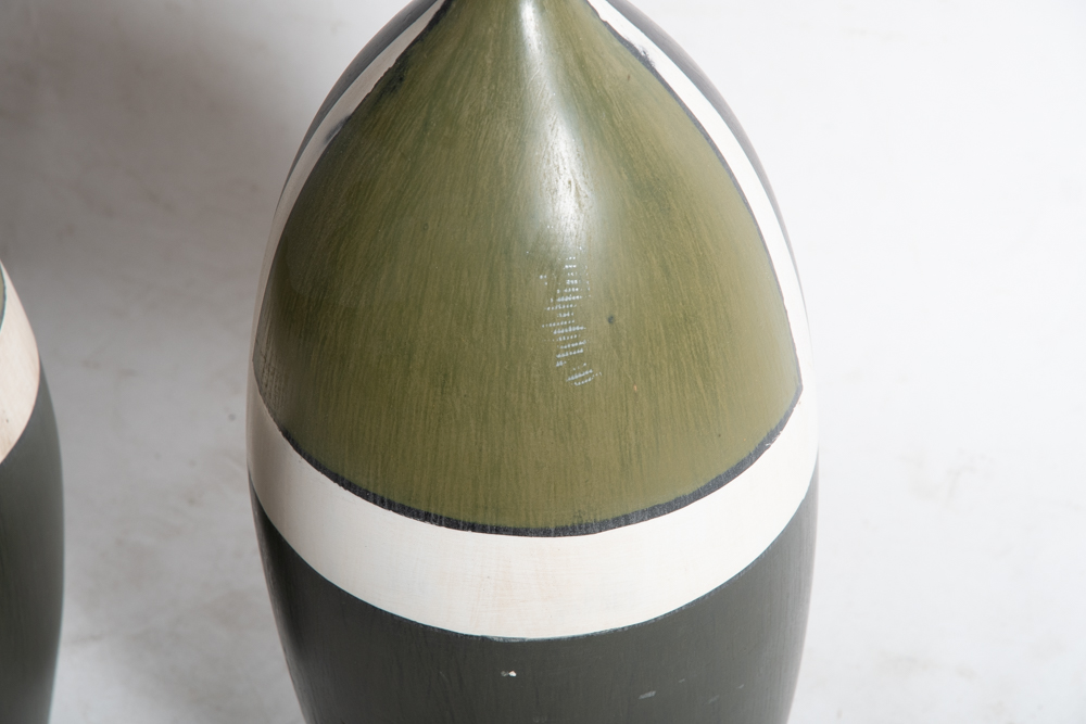 Painted Ceramic Floor Vases