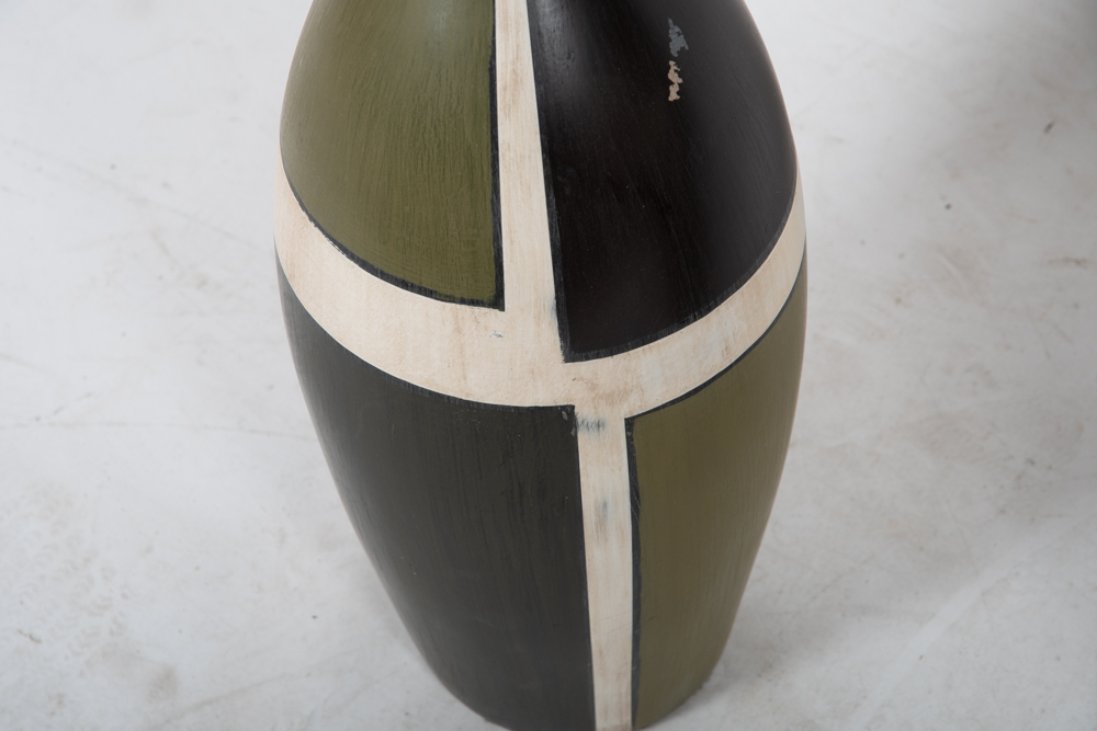 Painted Ceramic Floor Vases