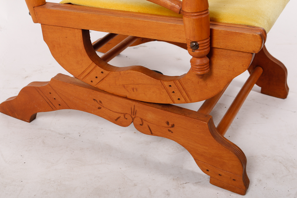 Vintage Platform Rocking Armchair