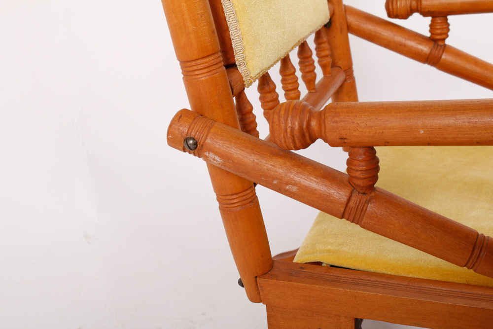 Vintage Platform Rocking Armchair