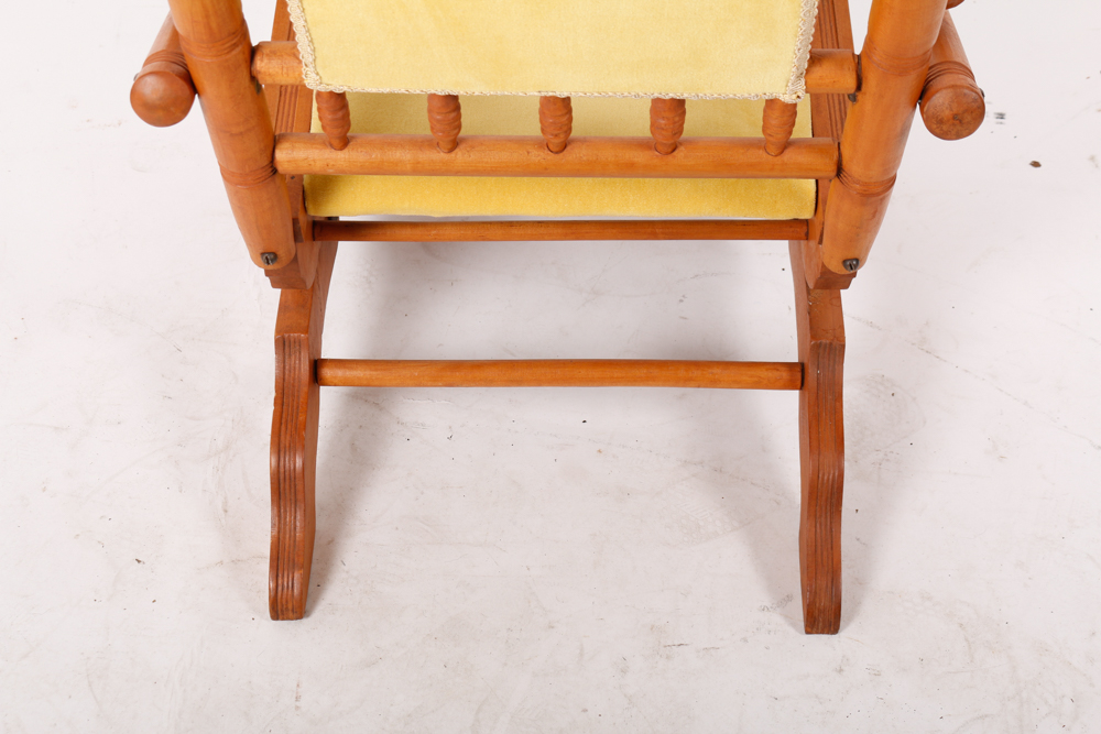 Vintage Platform Rocking Armchair