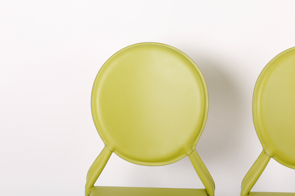 Pair of Modern Style Green Side Chairs