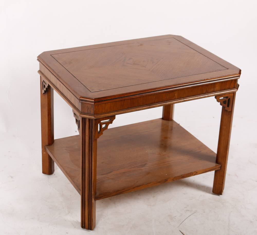Chinese Chippendale Style Side Table by Lane