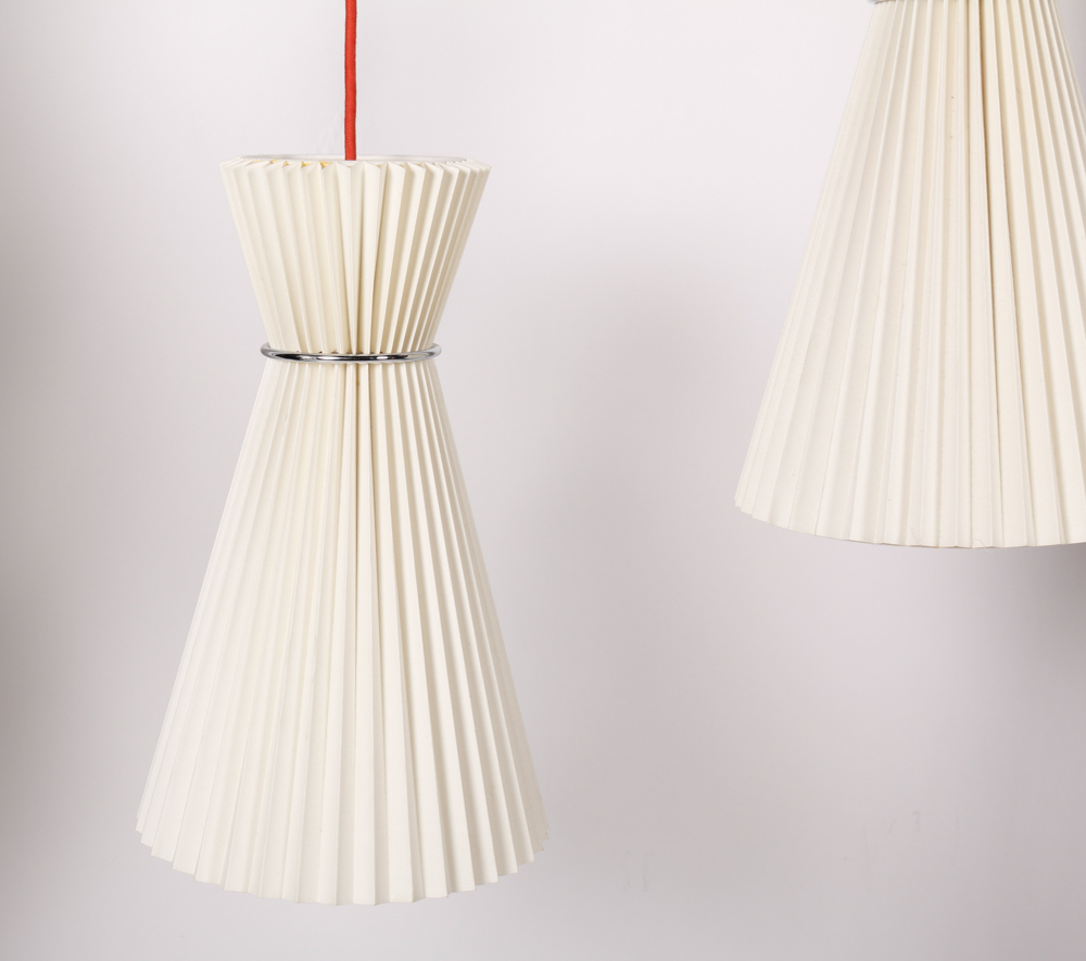 Pendant Lights With Pleated Paper Shades