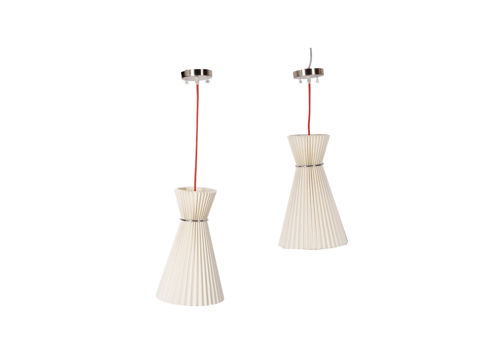 Pendant Lights With Pleated Paper Shades