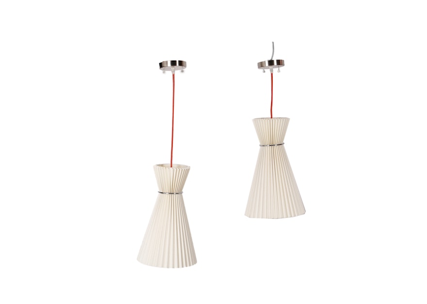 Pendant Lights With Pleated Paper Shades