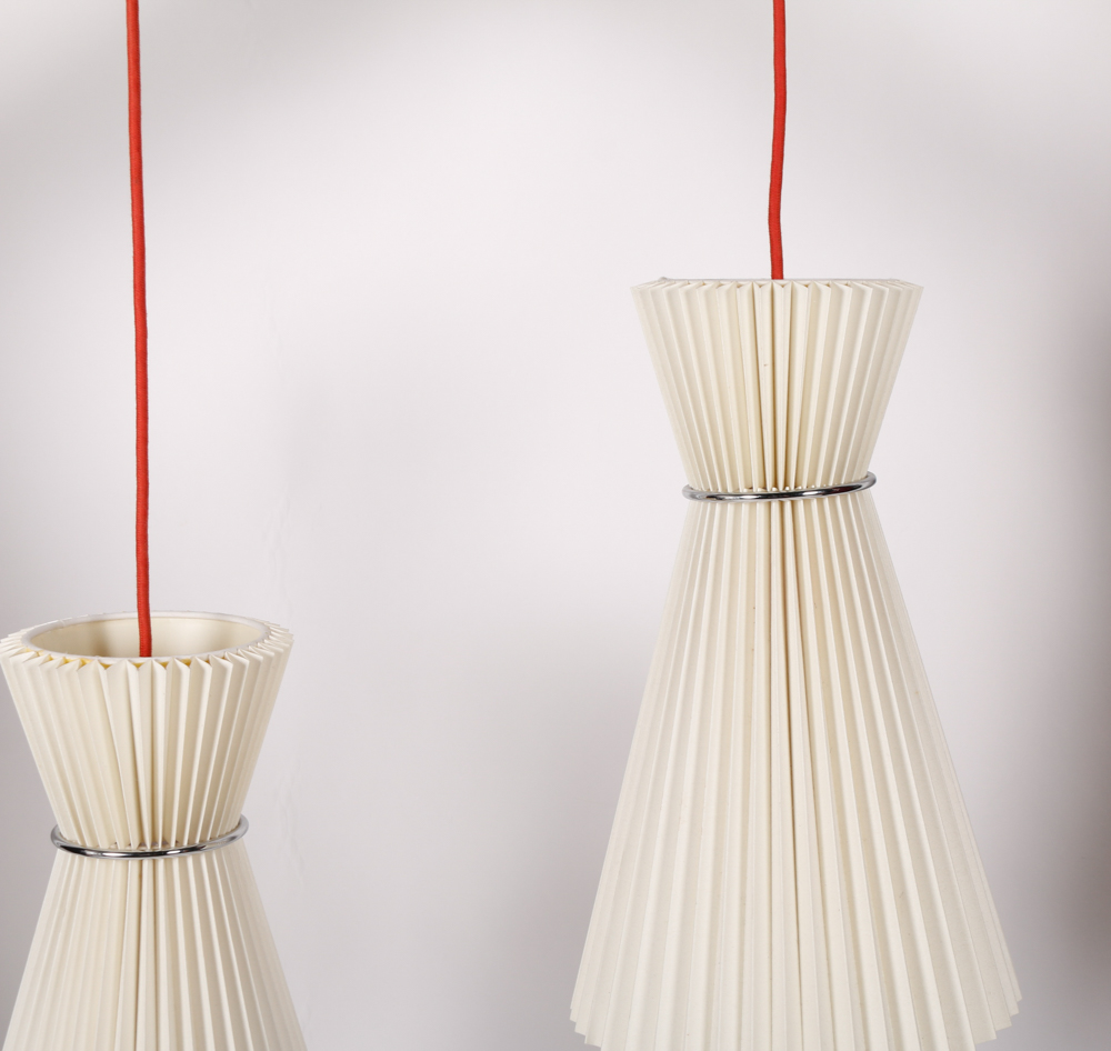 Pendant Lights With Pleated Paper Shades
