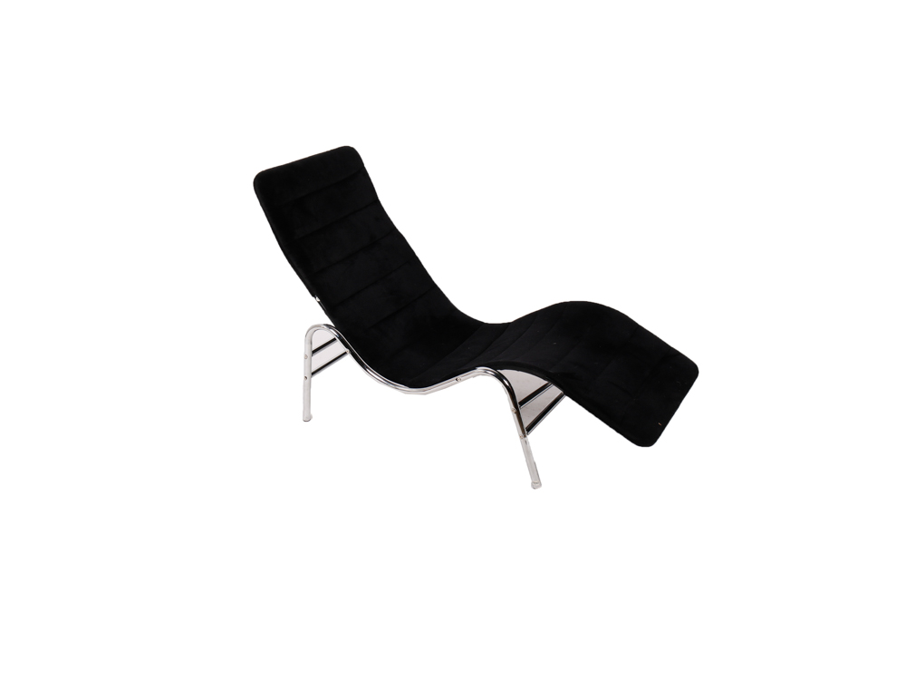 Modern Style Chrome Chaise Lounge
