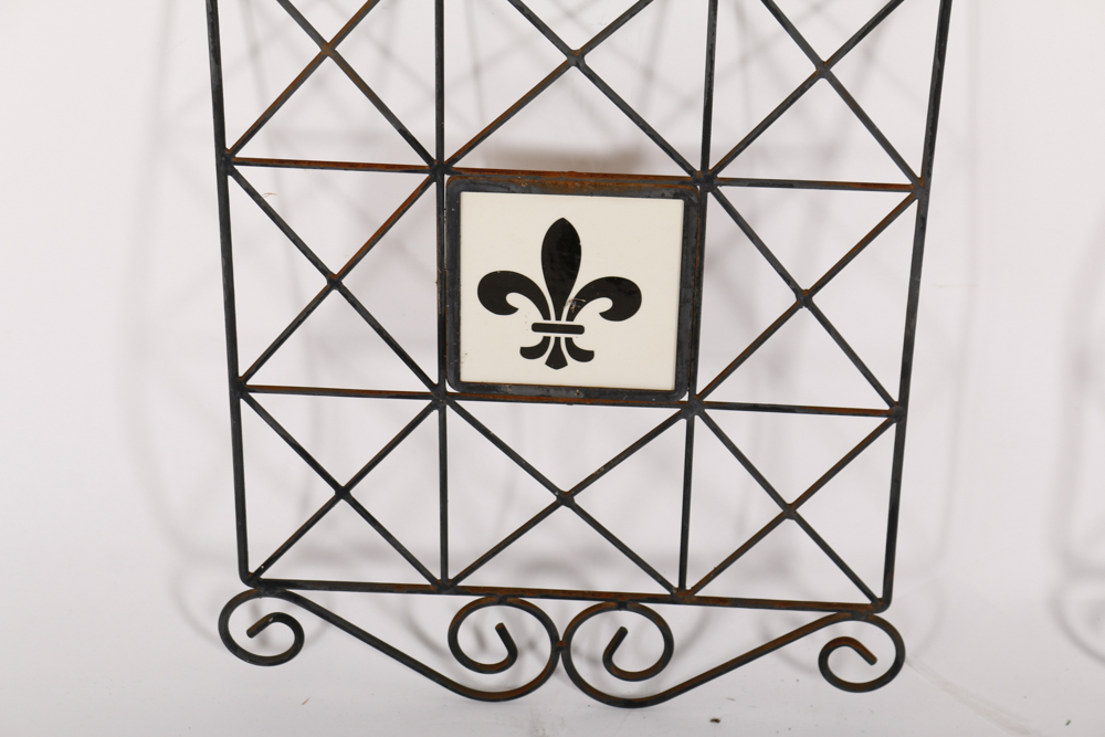 Metal Patio Accent Tables and Wall Hangings