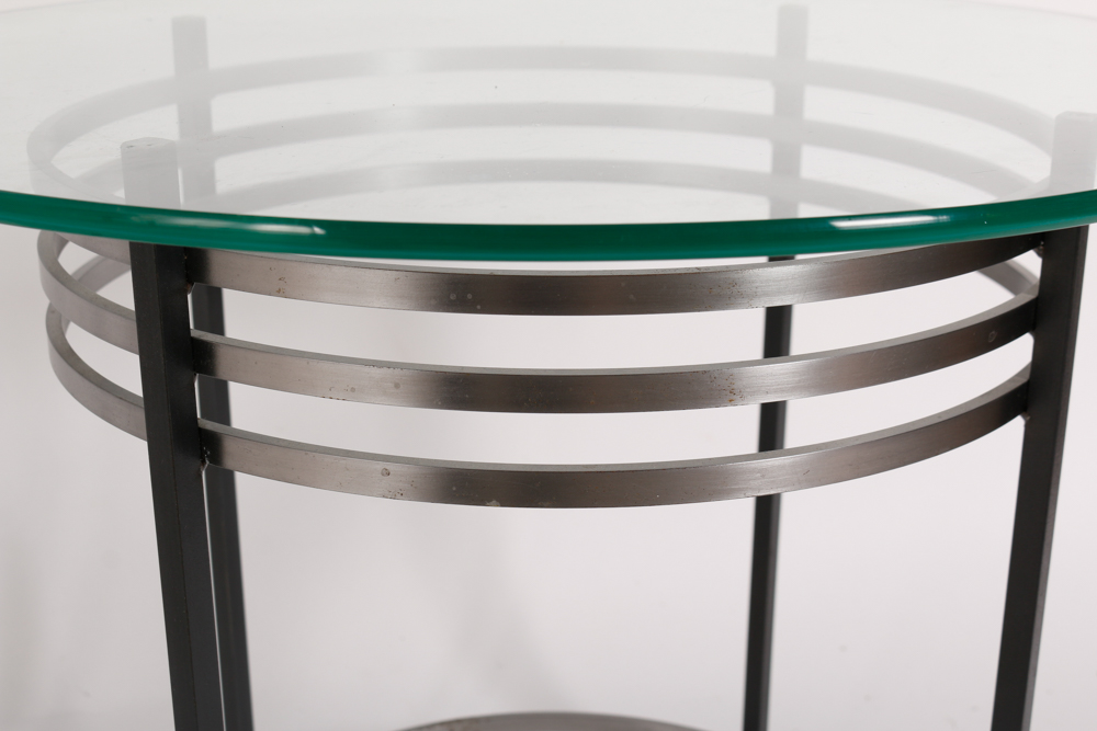 Contemporary Glass Top Accent Tables