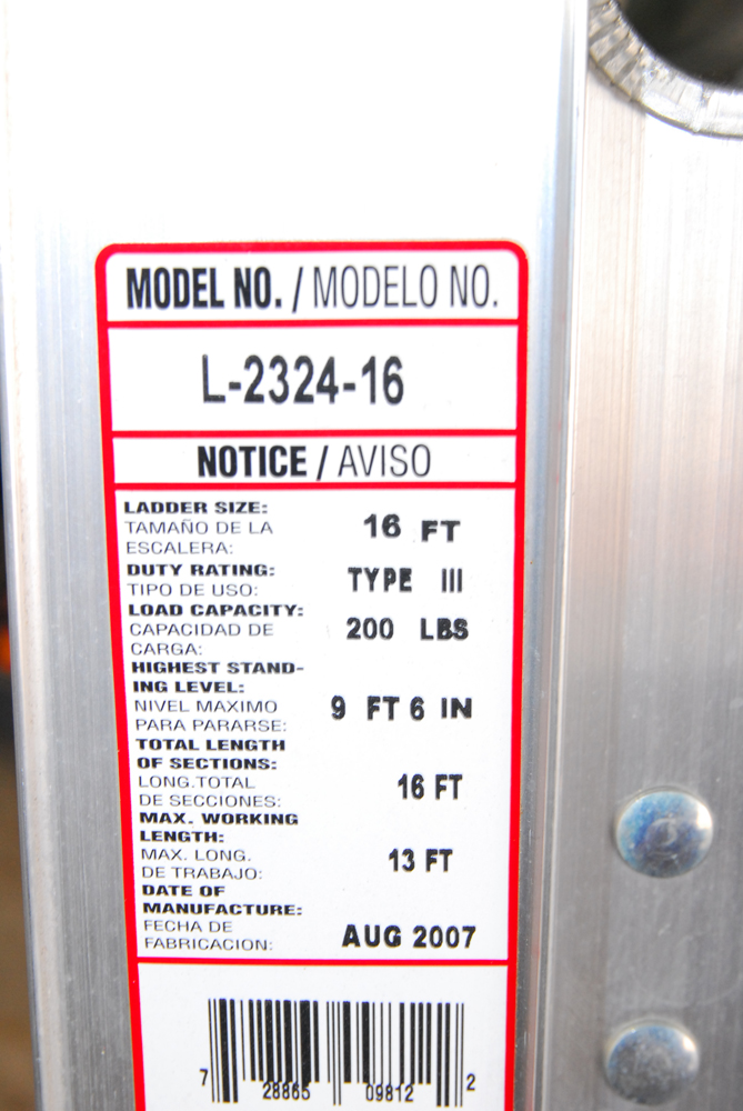 Aluminum All American 6' A-Frame and Louisville Ladder 16' Extension Ladder