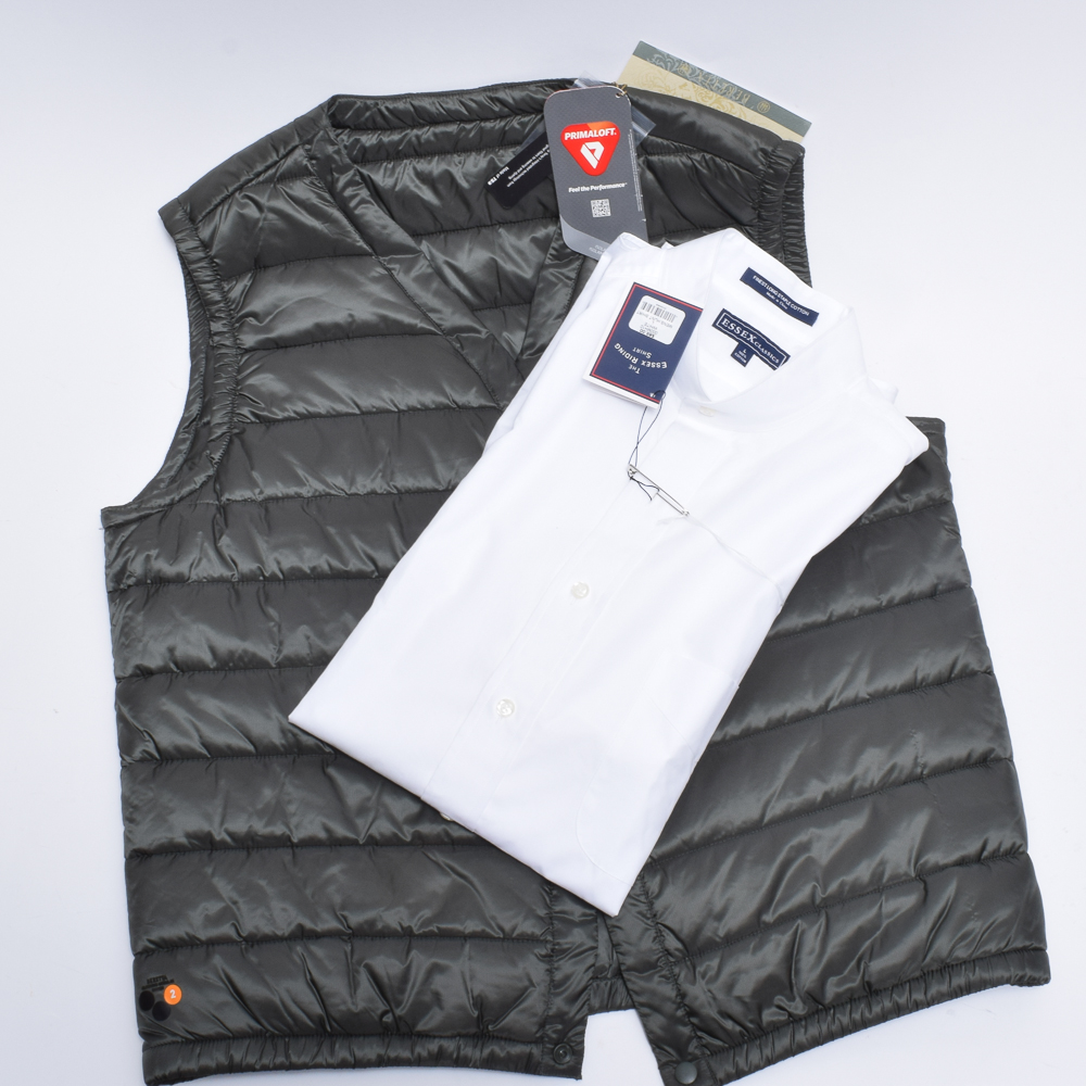 Men's Essex Classics Button-Front Riding Shirt and Beretta Puffer Vest