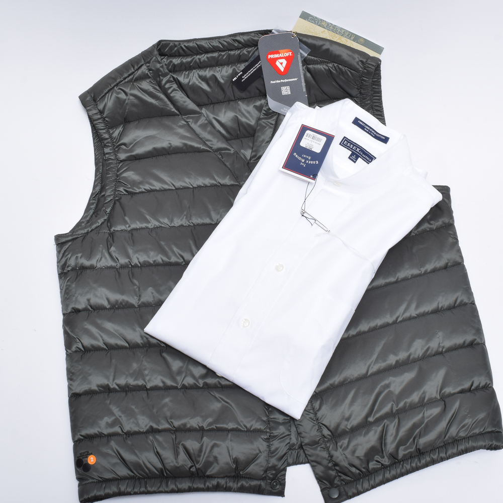 Men's Essex Classics Button-Front Riding Shirt and Beretta Puffer Vest