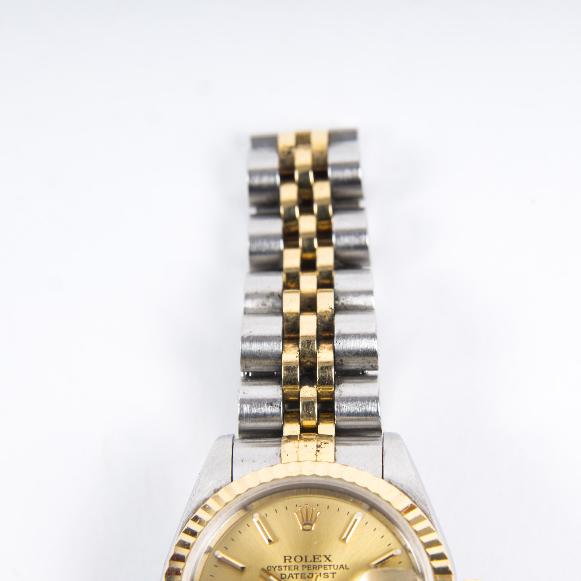 Rolex Oyster Perpetual Date 14K Yellow Gold Stainless Steel Watch