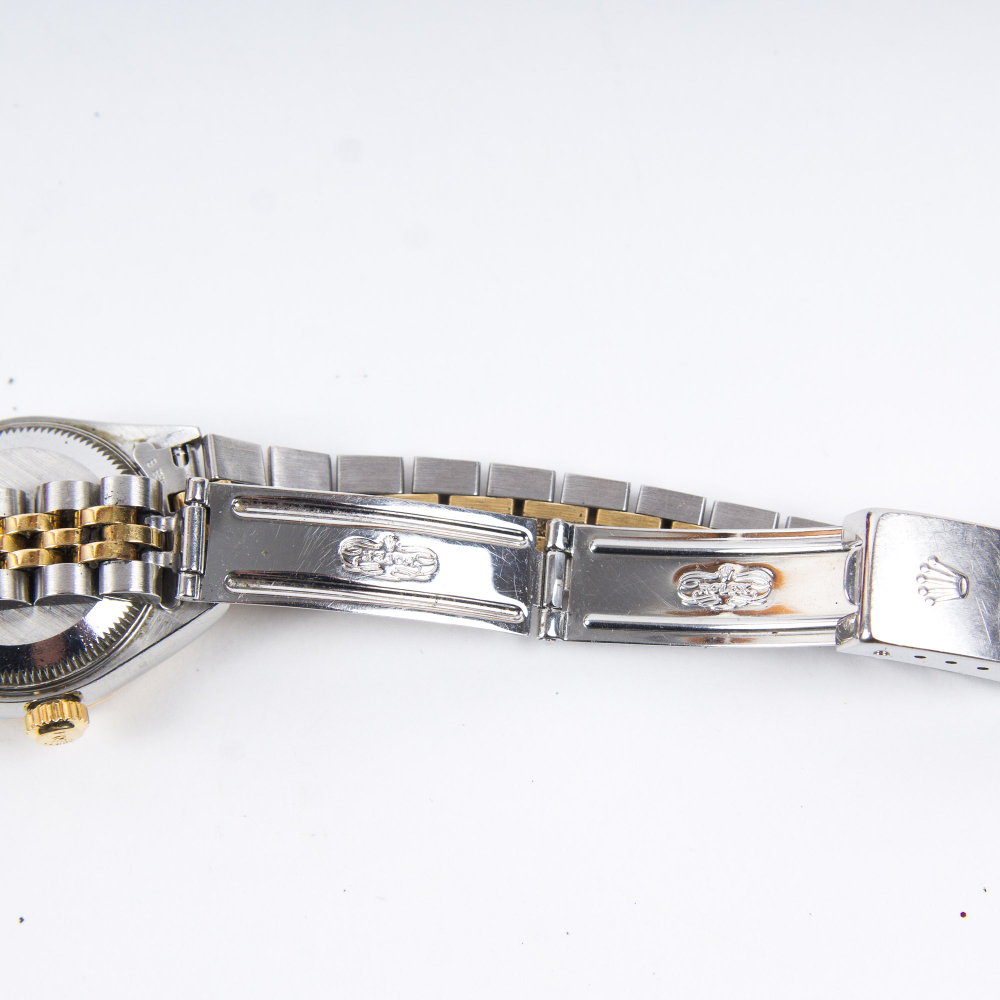 Rolex Oyster Perpetual Date 14K Yellow Gold Stainless Steel Watch