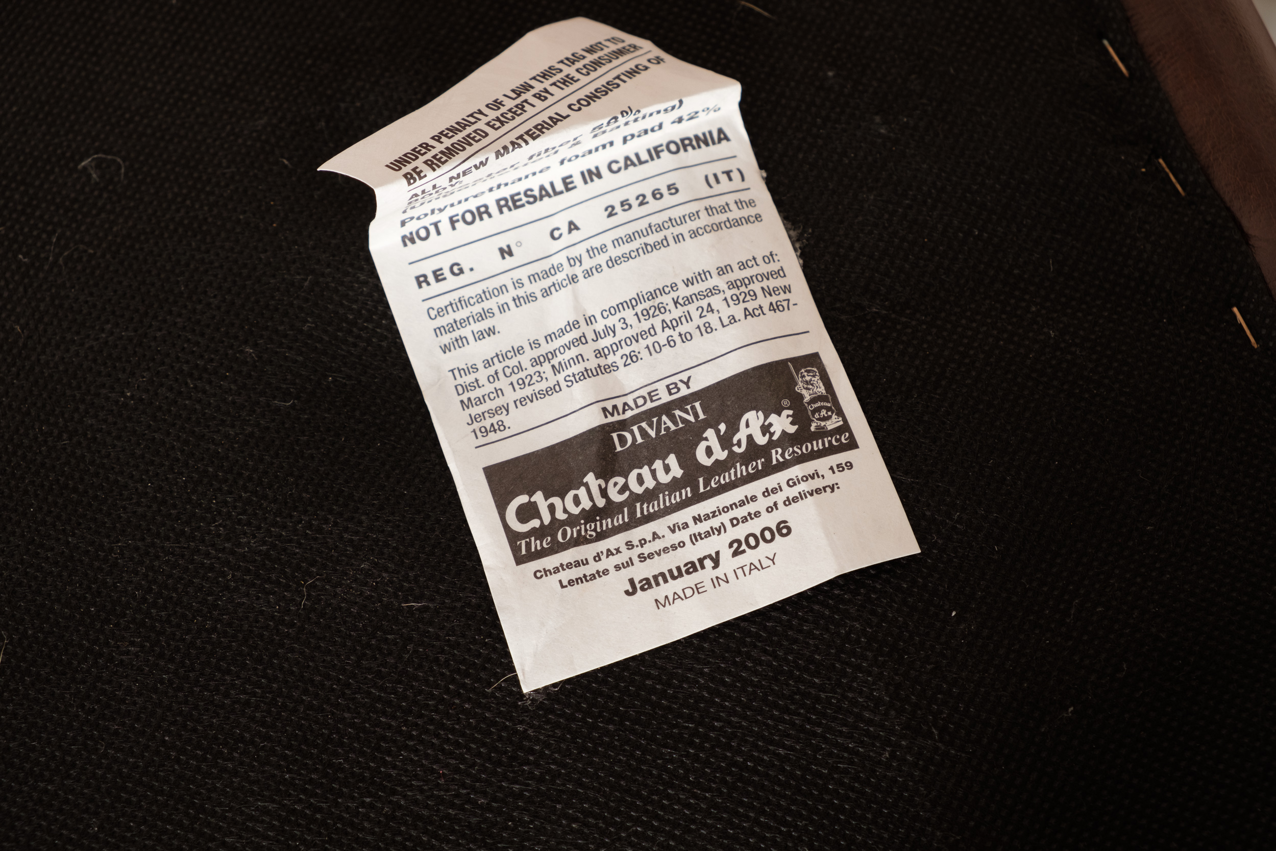 Leather Ottoman by Divani Chateau d'Ax