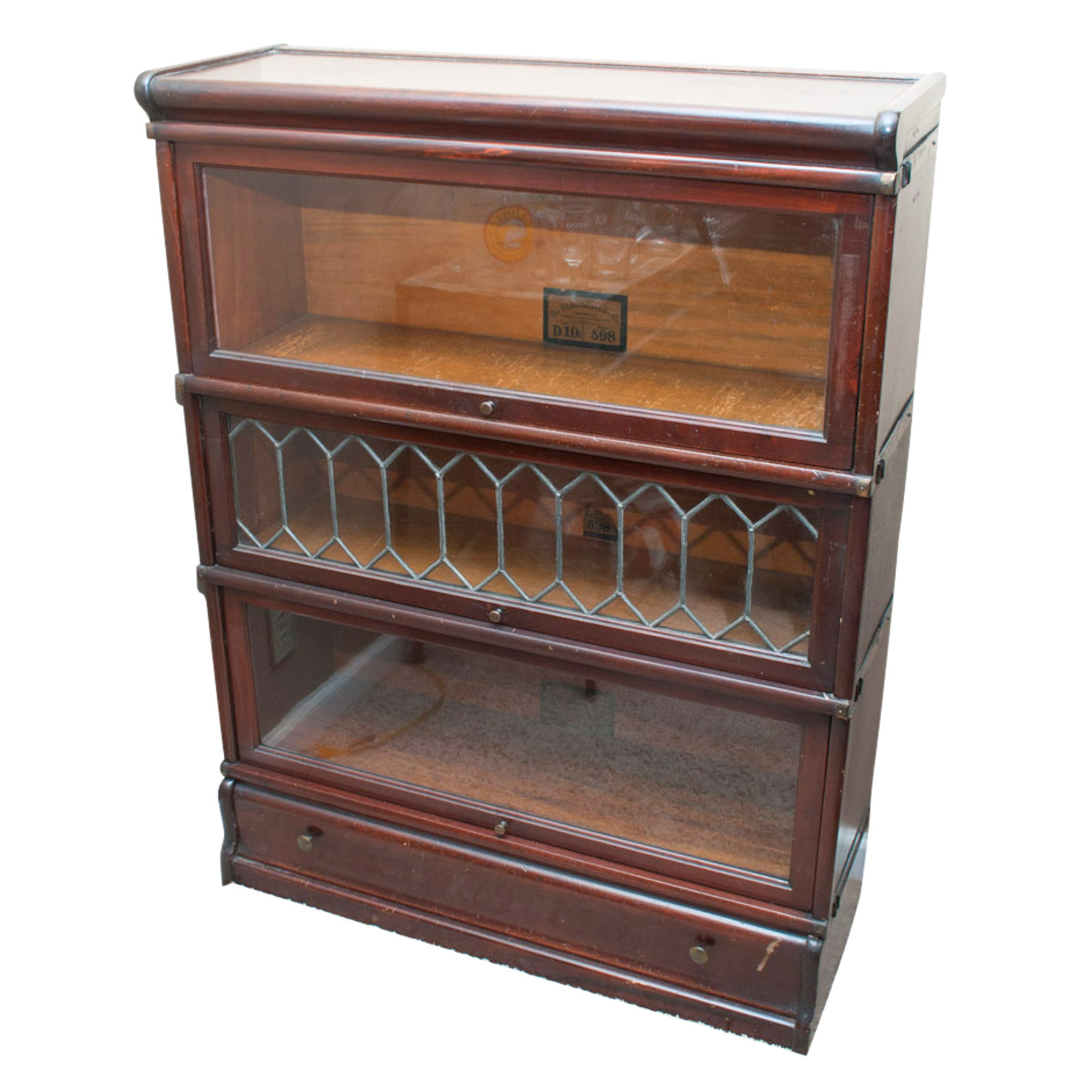 Antique Globe-Wernicke Barrister's Bookcase with Drawer Base