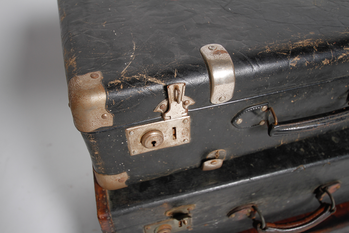 Collection of Vintage Suitcases including Drew and Sons