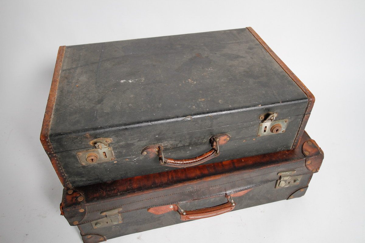 Collection of Vintage Suitcases including Drew and Sons
