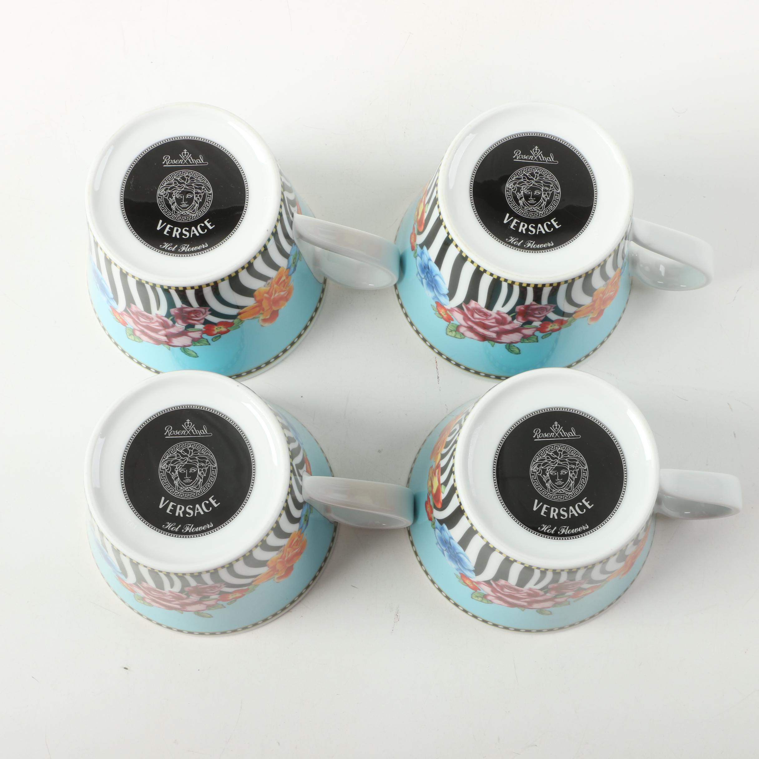 Rosenthal-Continental Versace "Hot Flowers" Coffee Cups