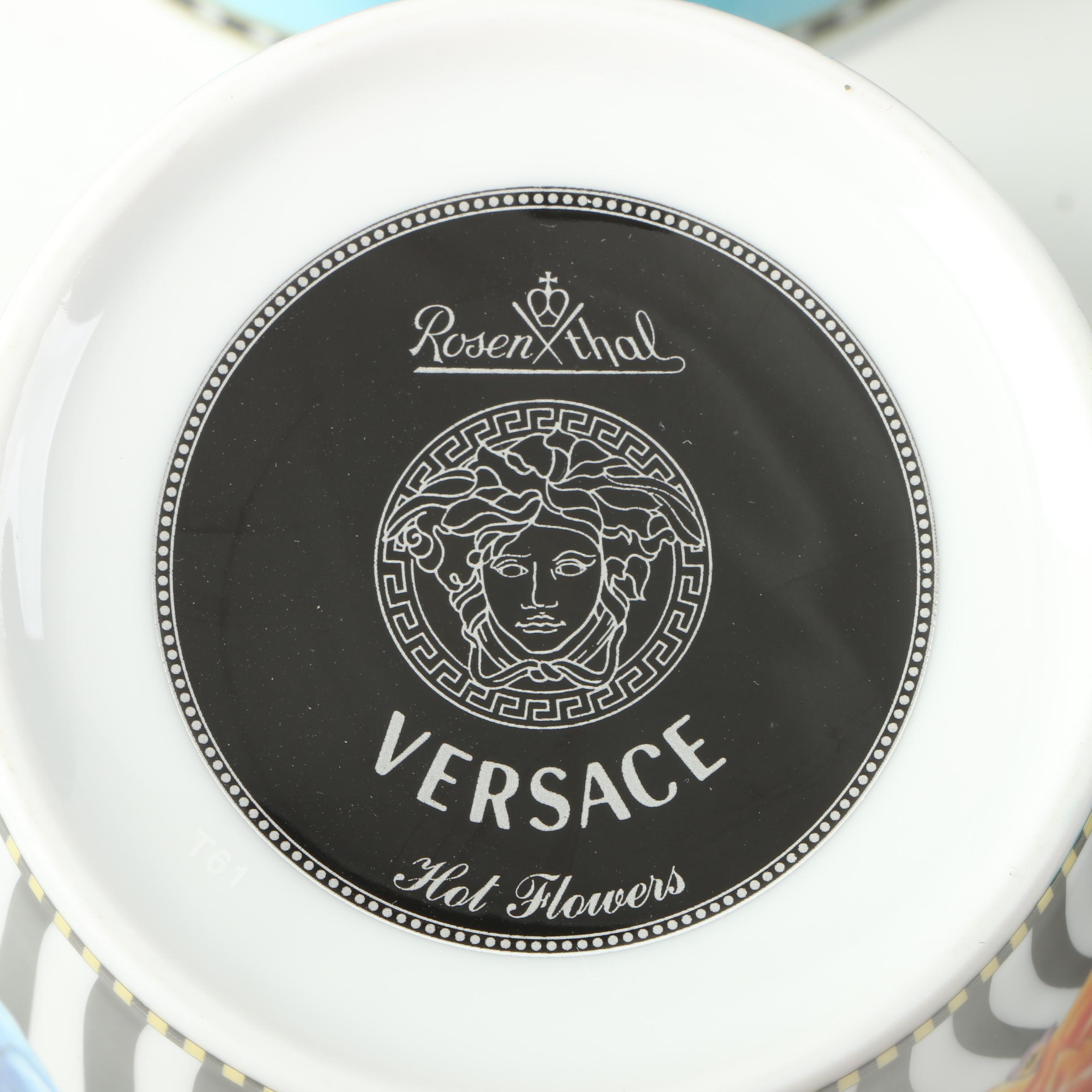 Rosenthal-Continental Versace "Hot Flowers" Coffee Cups