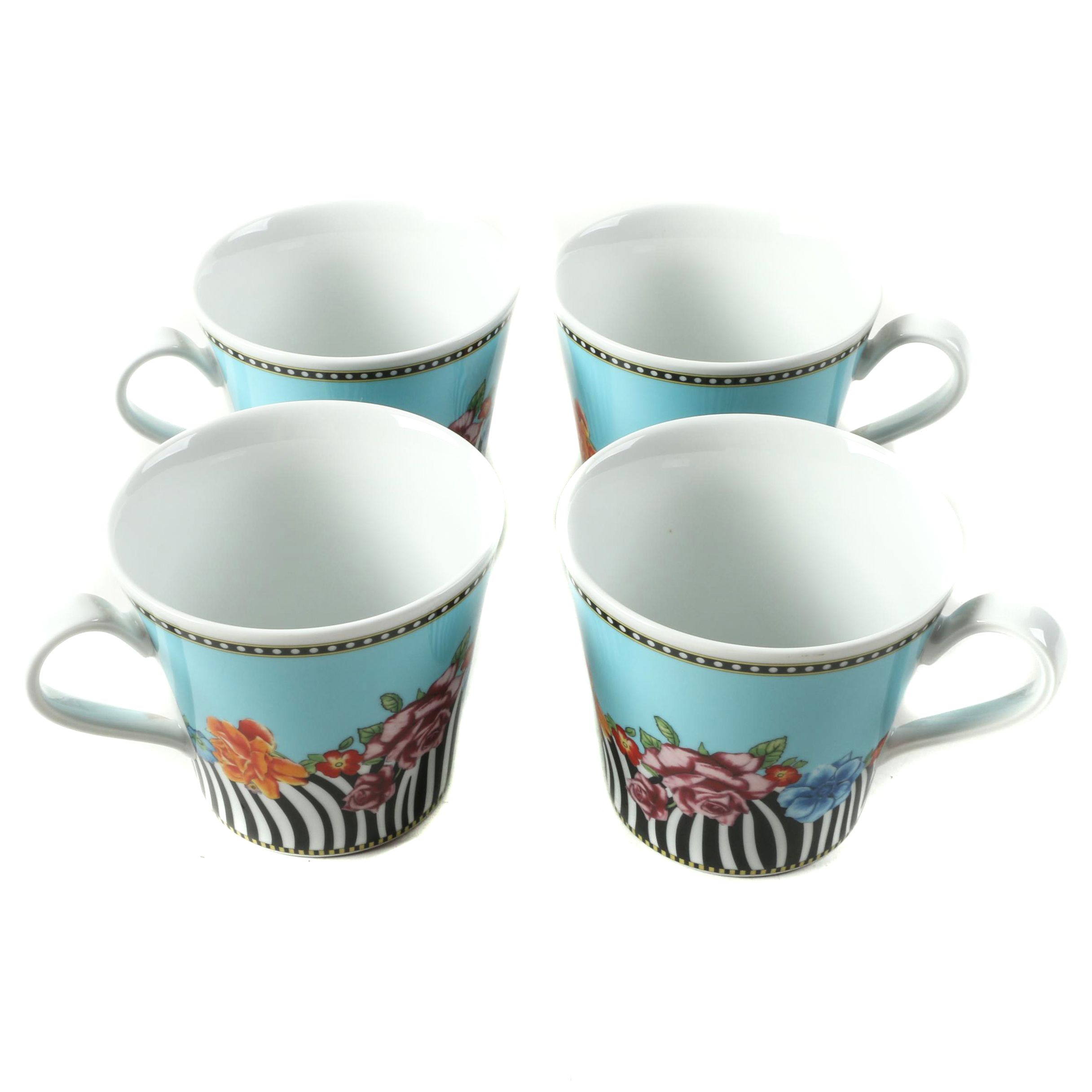 Rosenthal-Continental Versace "Hot Flowers" Coffee Cups