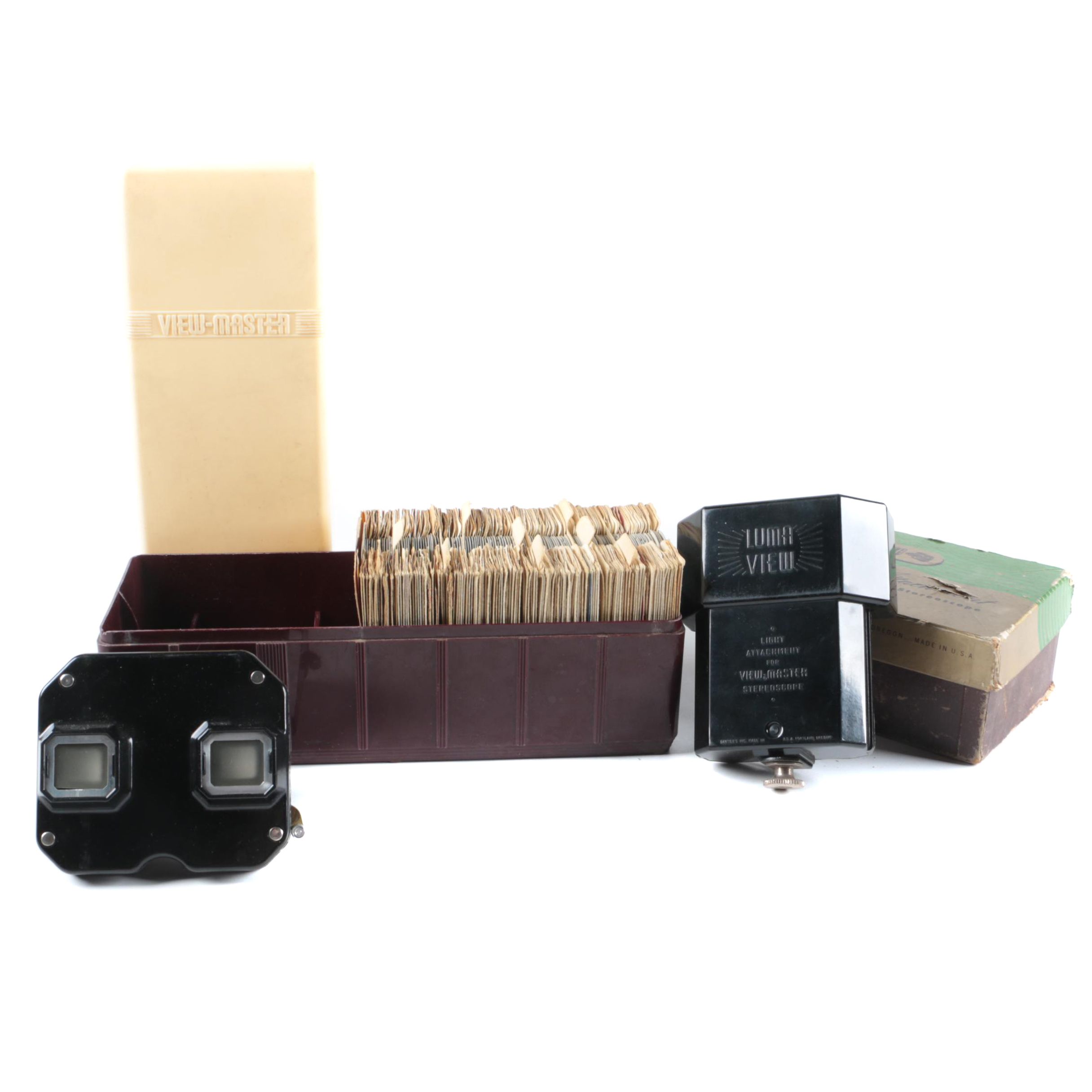 Sawyer's View-Master with Luma-View Light Attachment and Reels