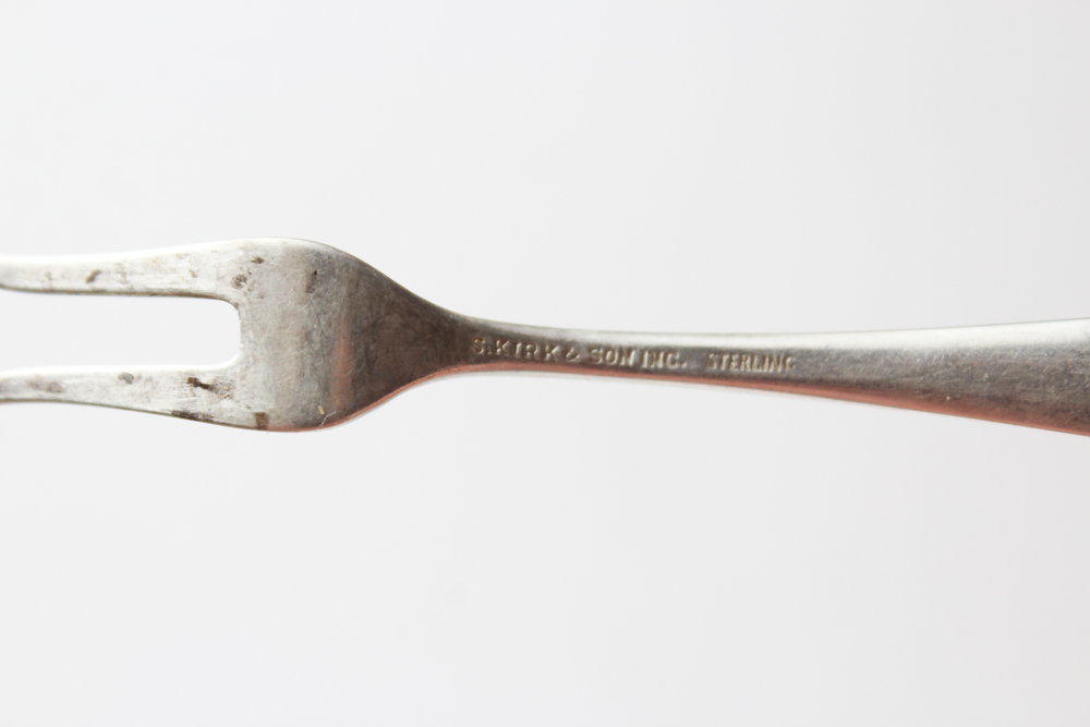 Vintage S. Kirk & Son Sterling Silver "Repousse" Spoon and Fork