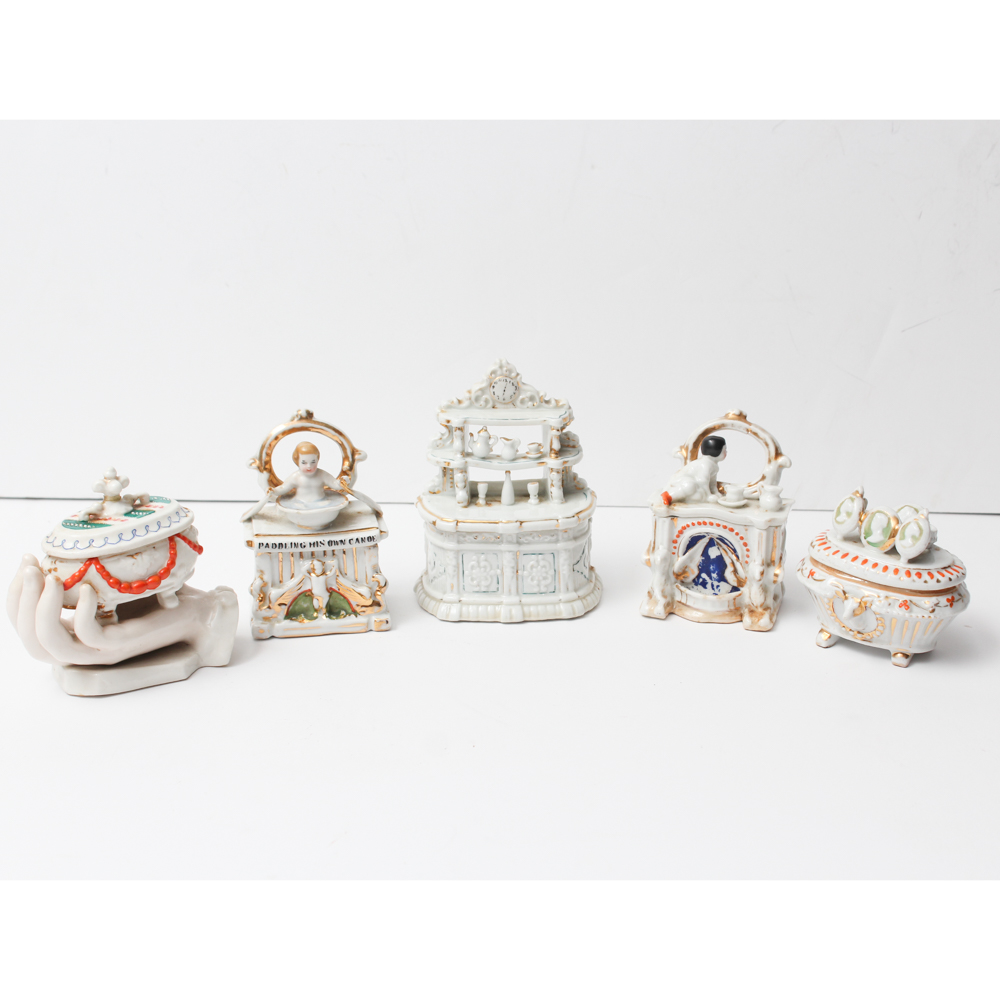 Antique German Porcelain Faring Figurines