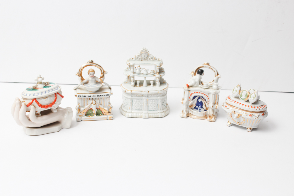 Antique German Porcelain Faring Figurines