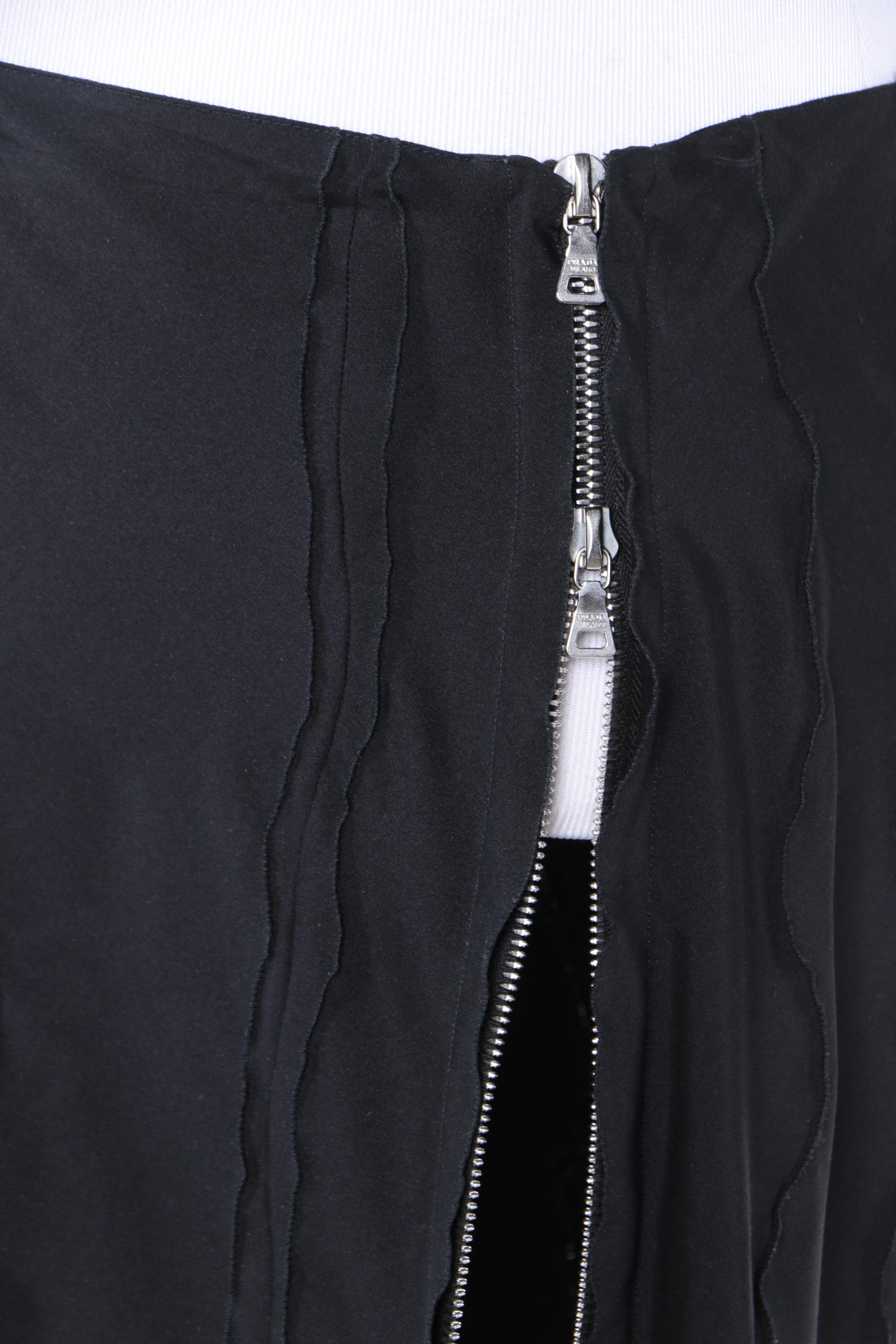 Prada Black Silk Blend Skirt