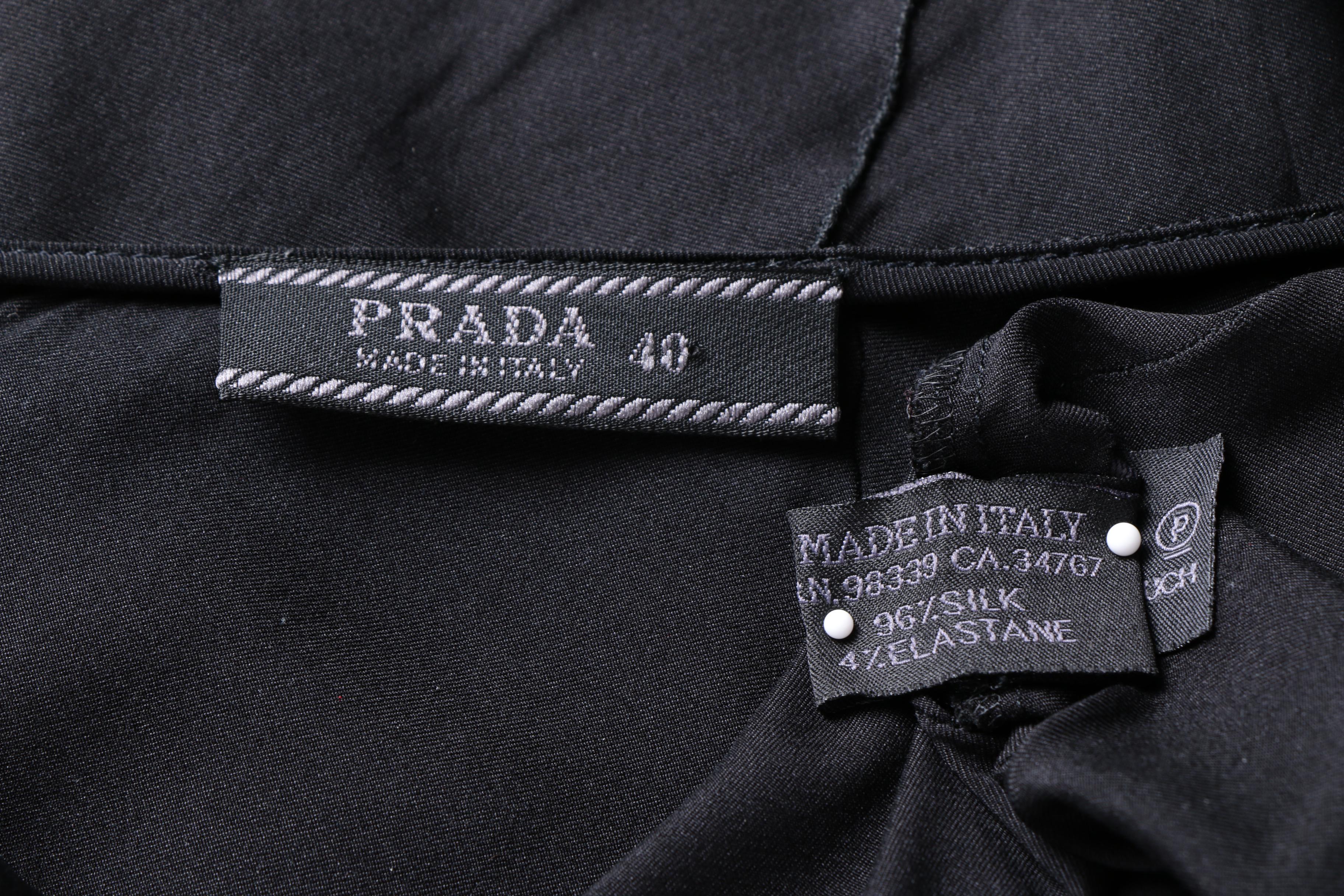 Prada Black Silk Blend Skirt
