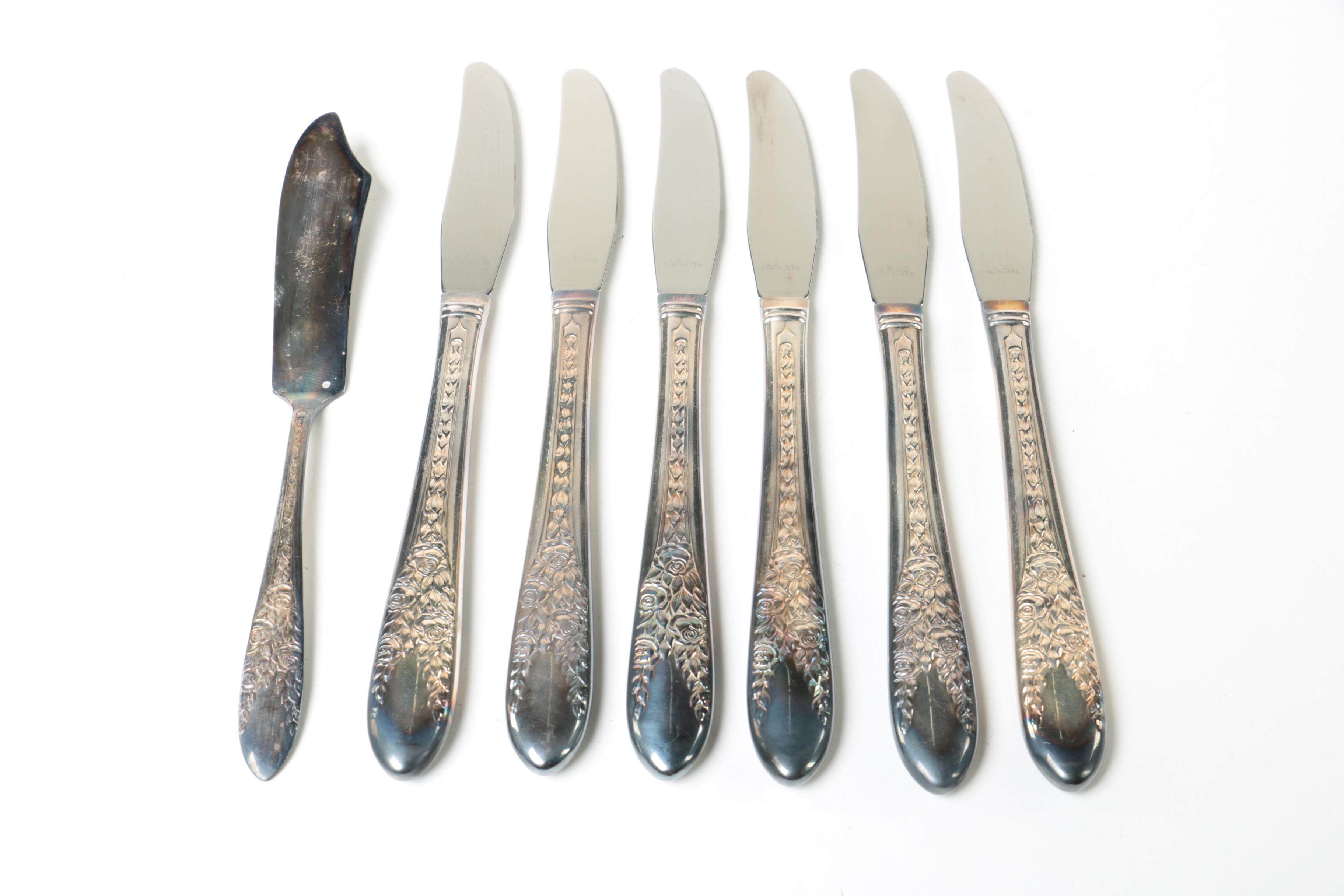 National Silver Co. "Rose and Leaf" Silver-Plated Flatware
