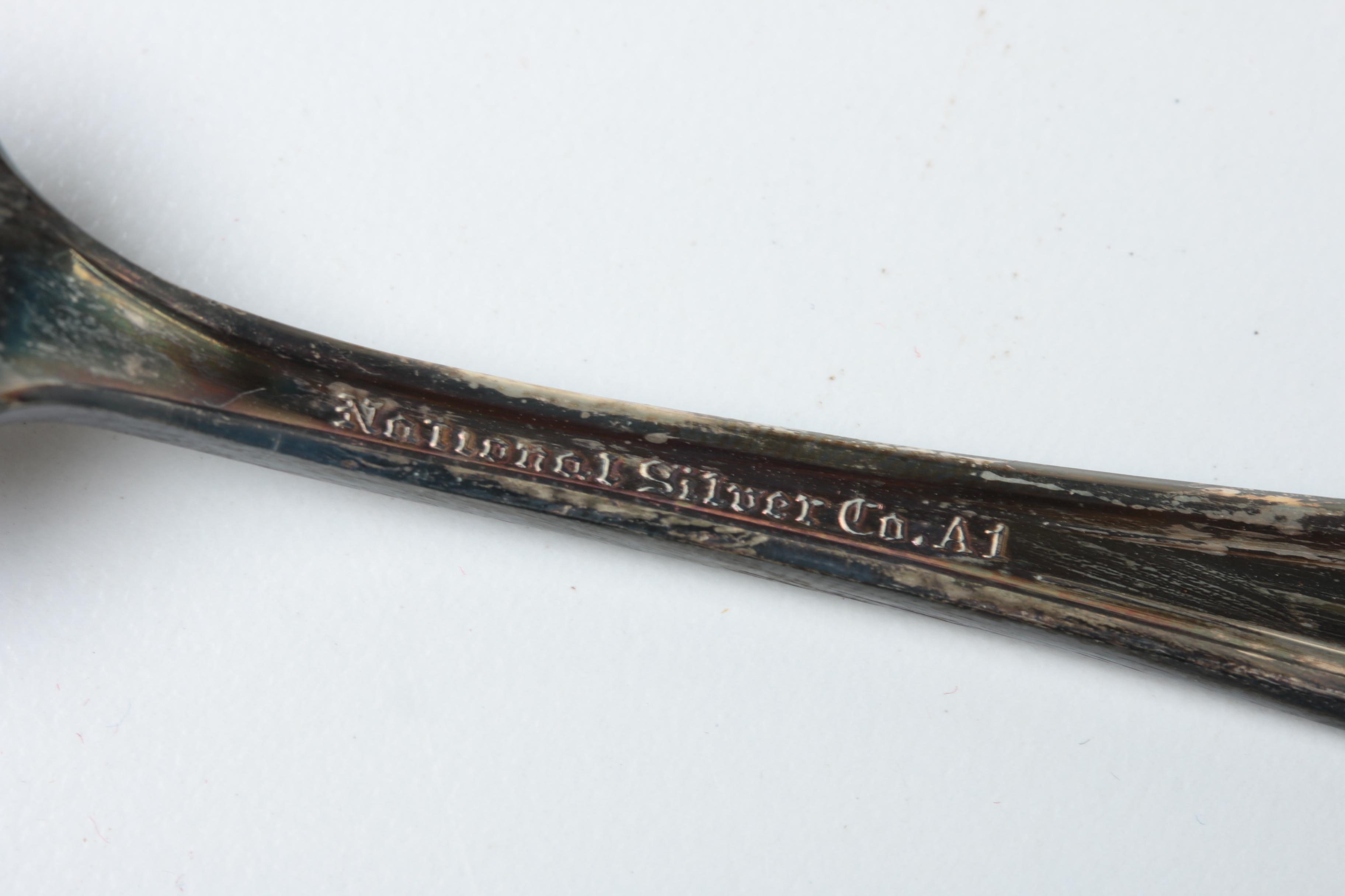 National Silver Co. "Rose and Leaf" Silver-Plated Flatware