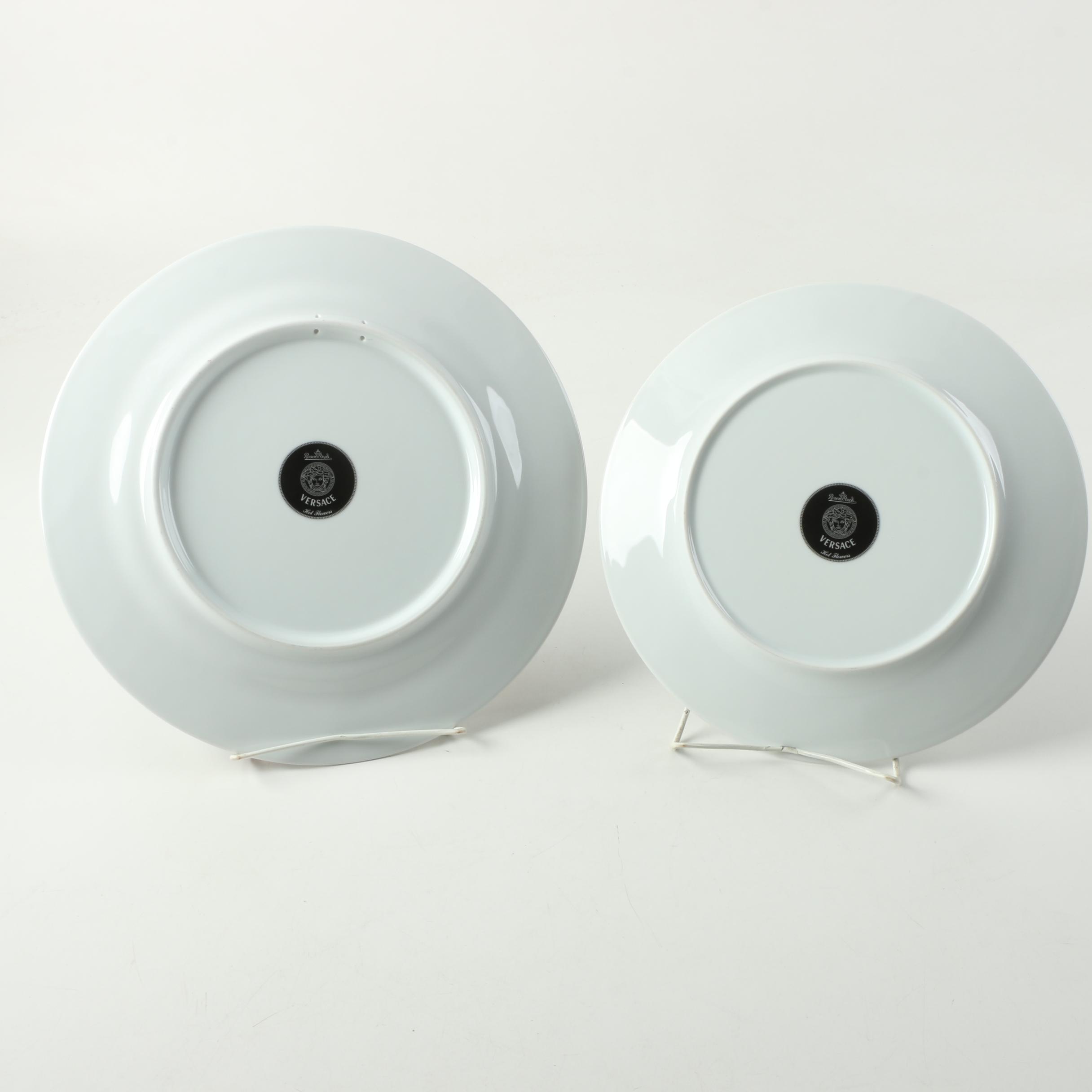 Rosenthal- Continental Versace "Hot Flowers" Plates and Serving Platter