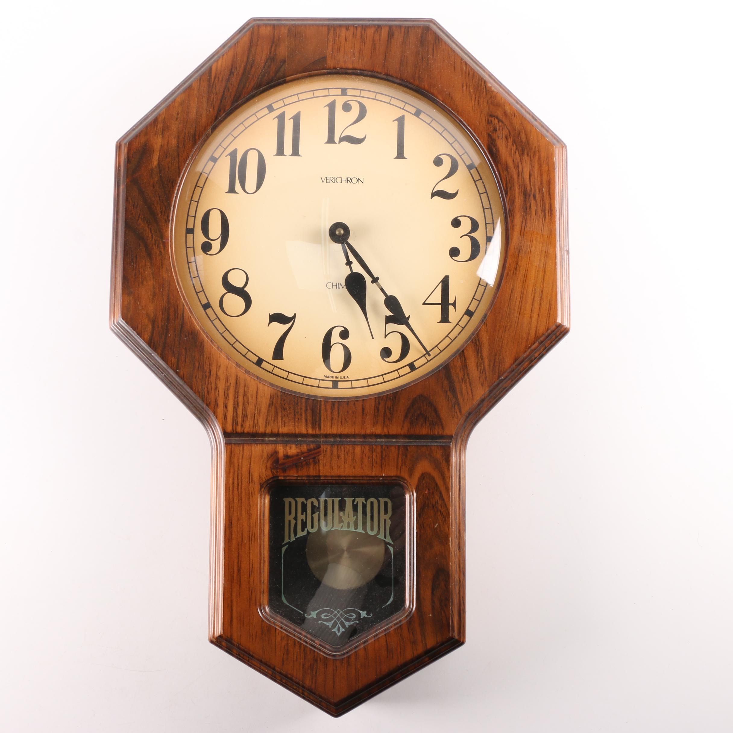 Verichron Chiming Quartz Regulator Wall Clock